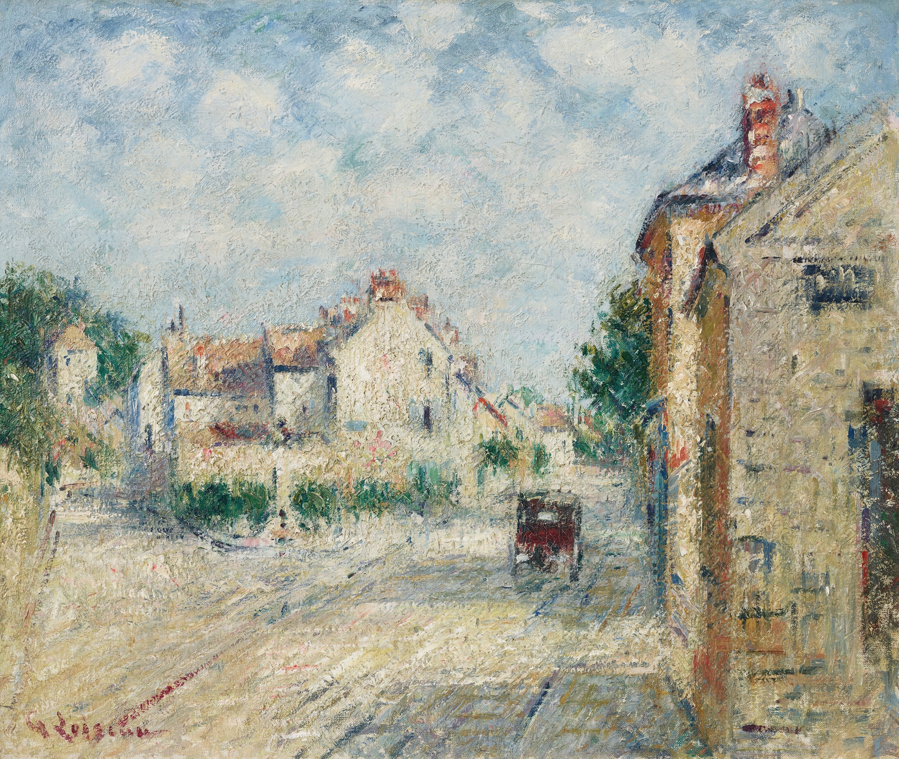 Rue de village en Normandie, by Gustave Loiseau, public domain