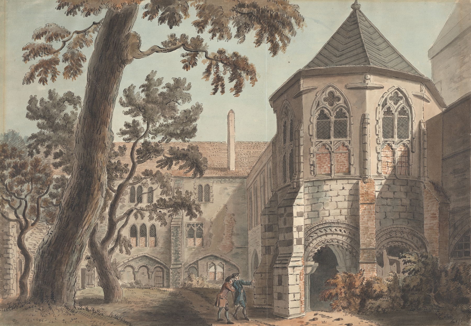 Engraving of The Lavatory Tower, Canterbury, Kent by Capt. Francis Grose
