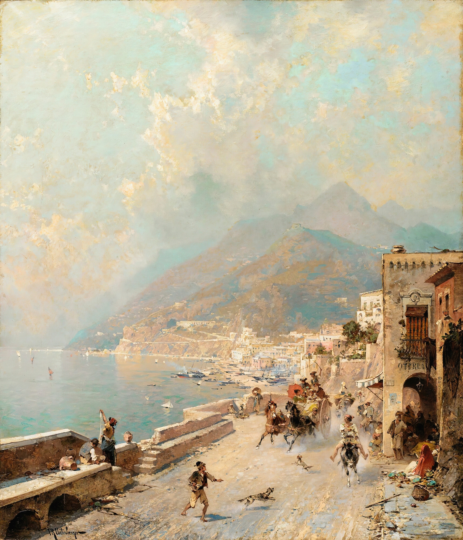 View Of Amalfi, by Franz Richard Unterberger, public domain