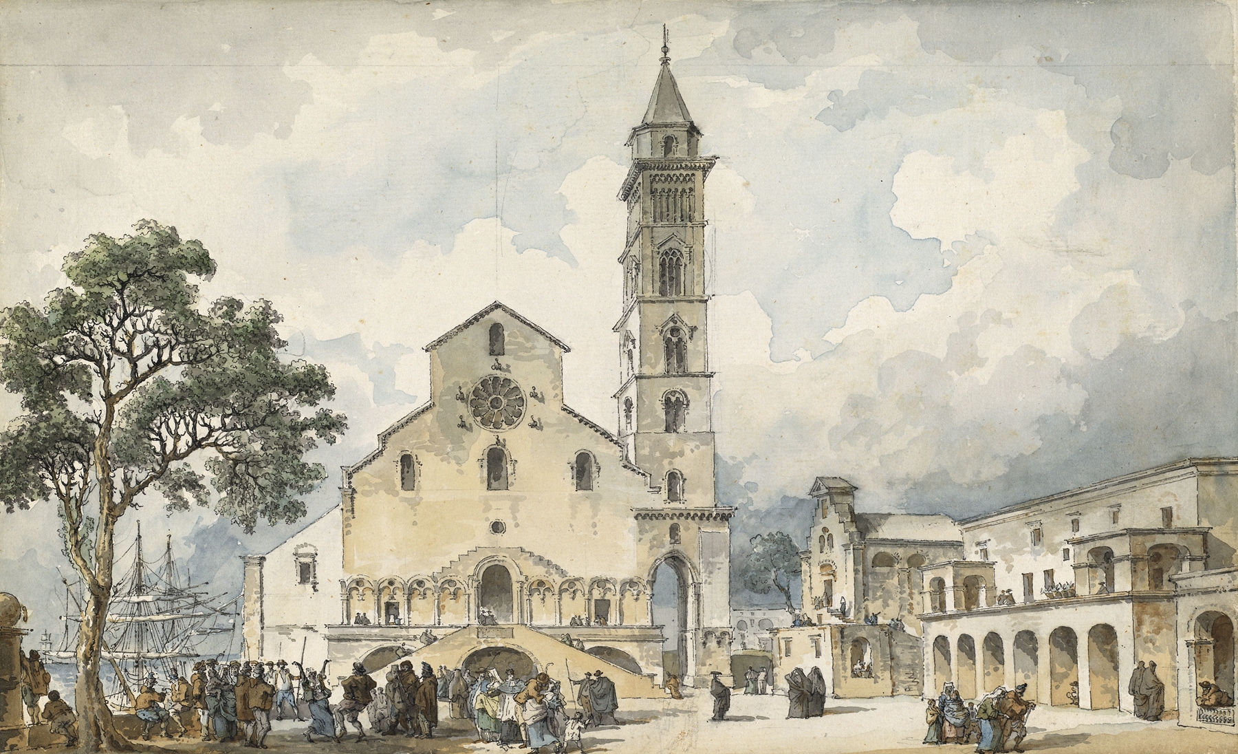 The Cathedral at Trani, by Louis Jean Desprez, public domain