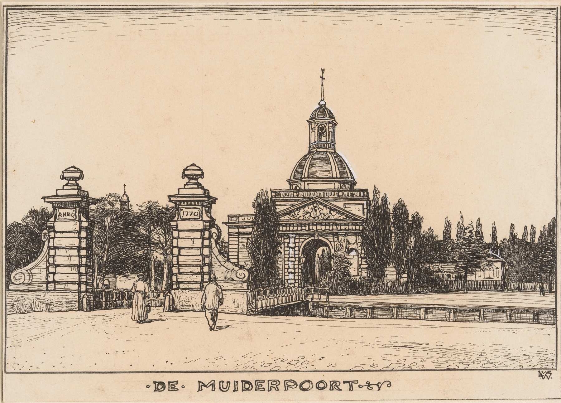 De Muiderpoort te Amsterdam, by Willem Wenckebach, public domain