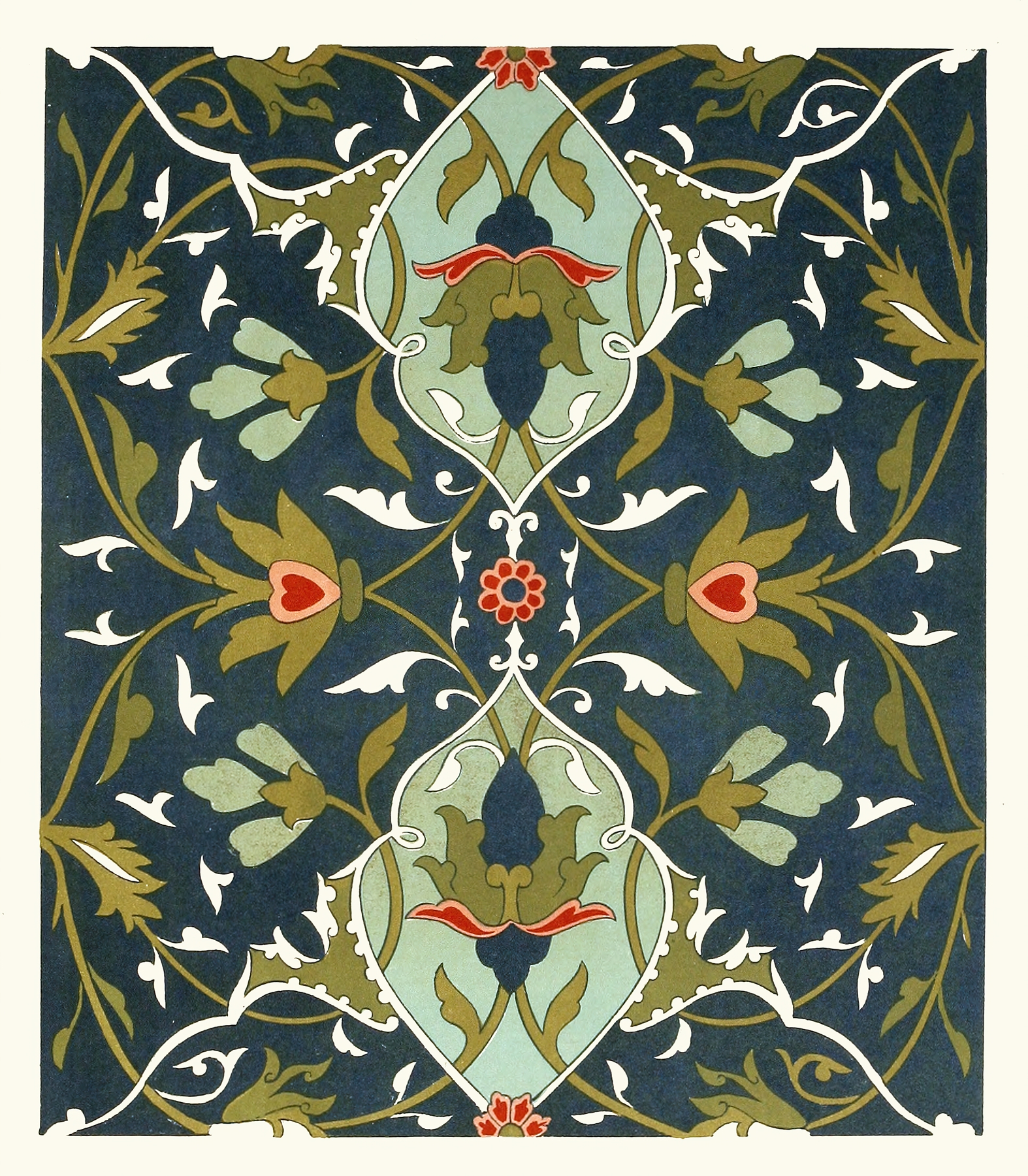 Ceramic ornamental tiles by Afghan Boundary Commission featuring intricate geometric designs.