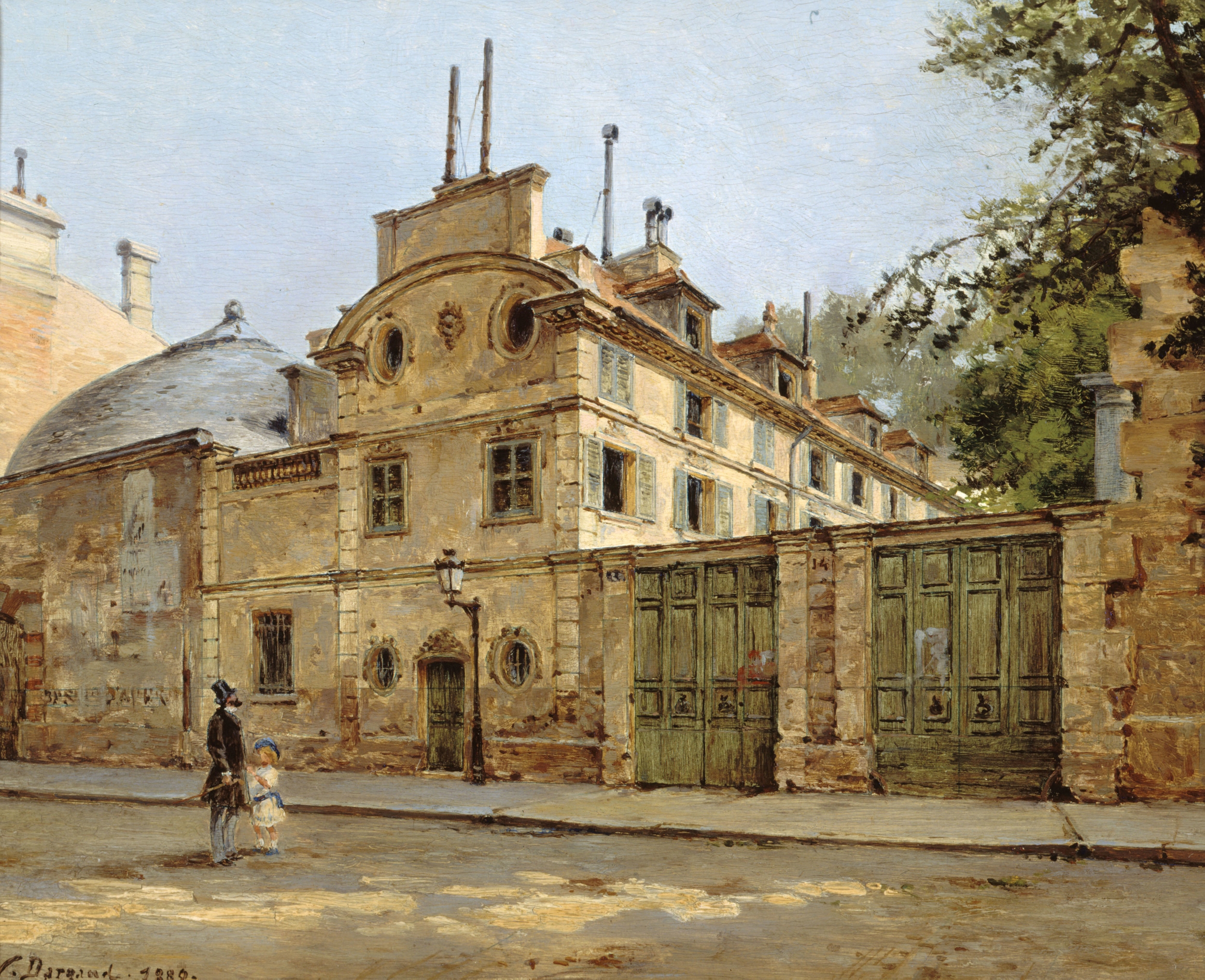 Hôtel de Balzac architecture by Paul-Joseph-Victor Dargaud, 1880, oil painting
