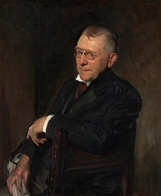 Portrait of James Whitcomb Riley by John Singer Sargent.