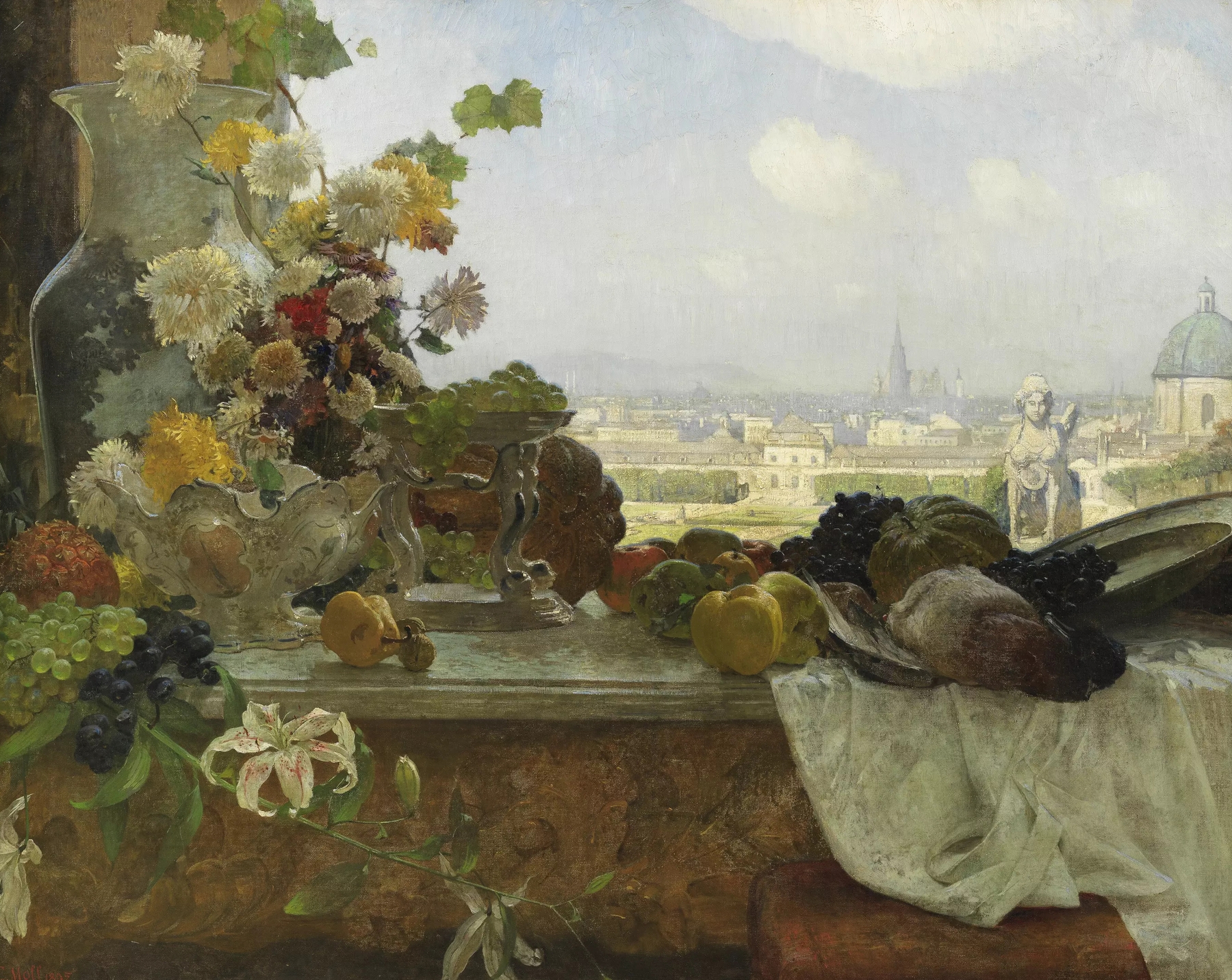 Blick vom Belvedere auf die Innere Stadt, by Carl Moll, public domain