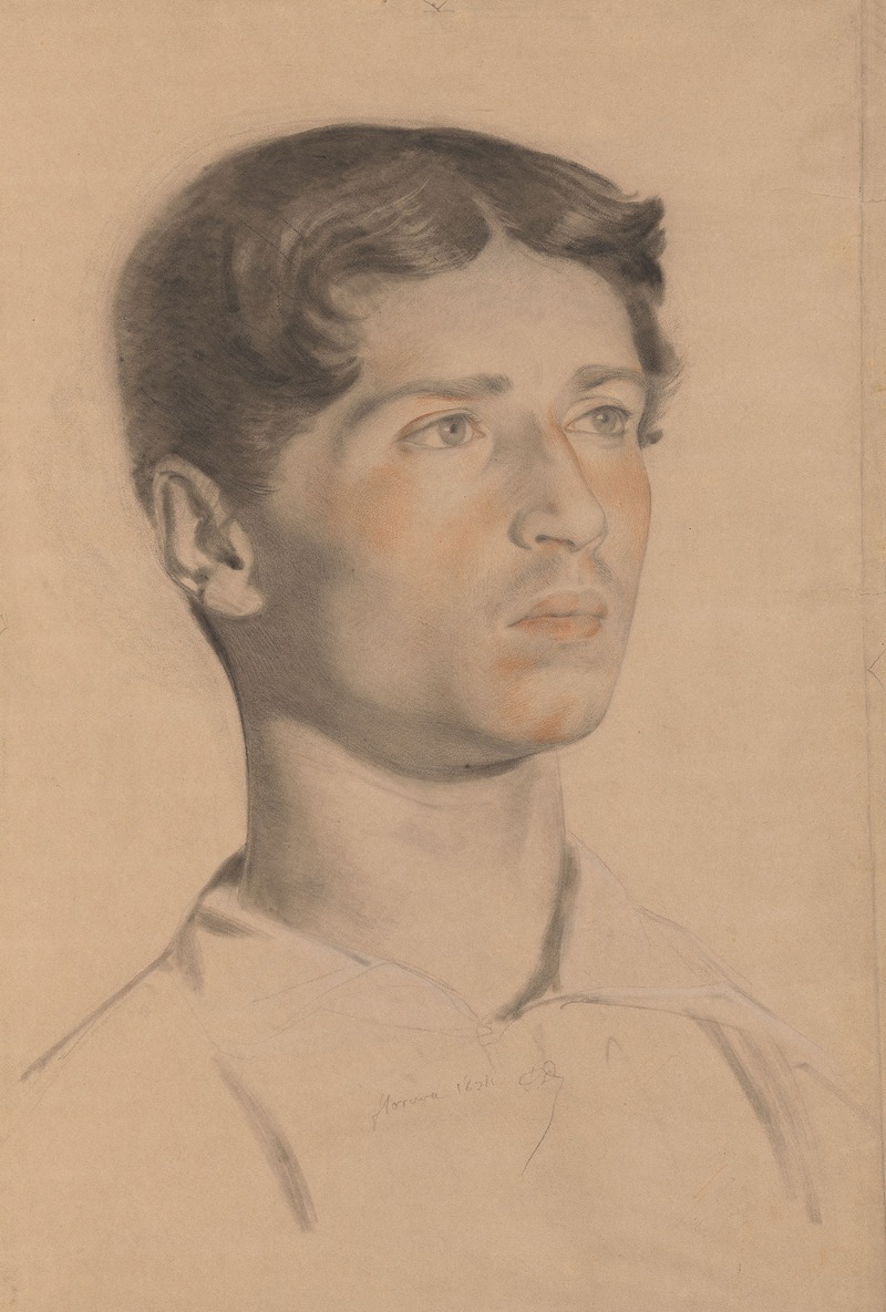 A captivating portrait of a young man by Paul Delaroche.