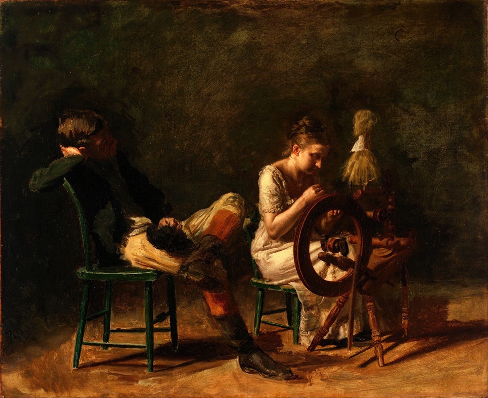 Thomas Eakins' 'The Courtship' captures a moment of intimate interaction between two figures.