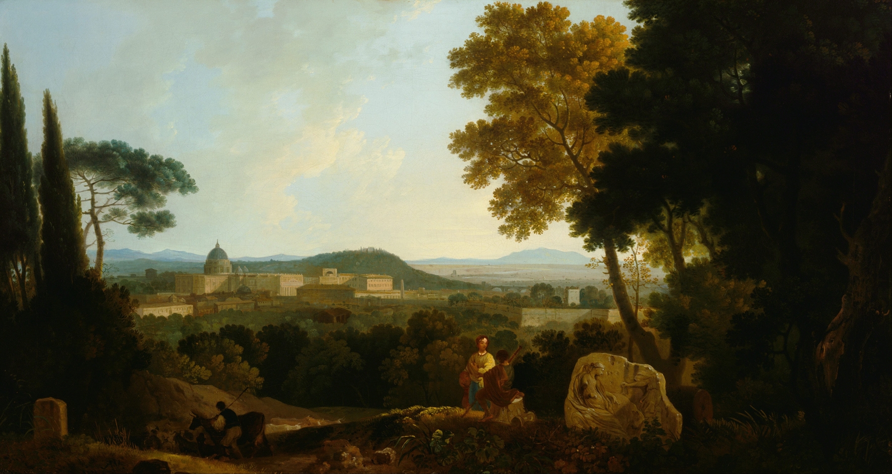 Landscape of St Peters and the Vatican, oil painting by Richard Wilson