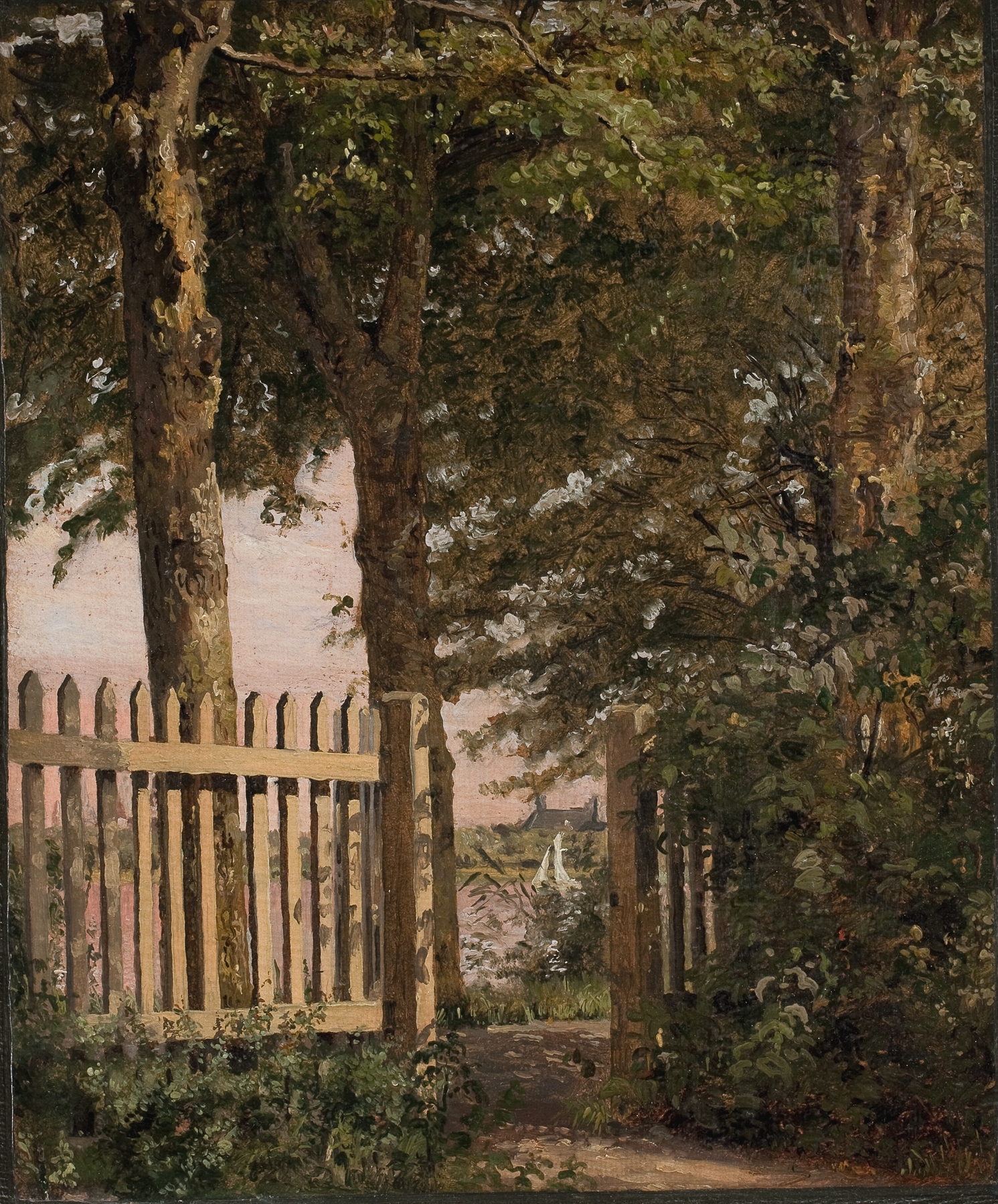 The Garden Gate of the Artist’s Home at Blegdammen, by Christen Købke, public domain