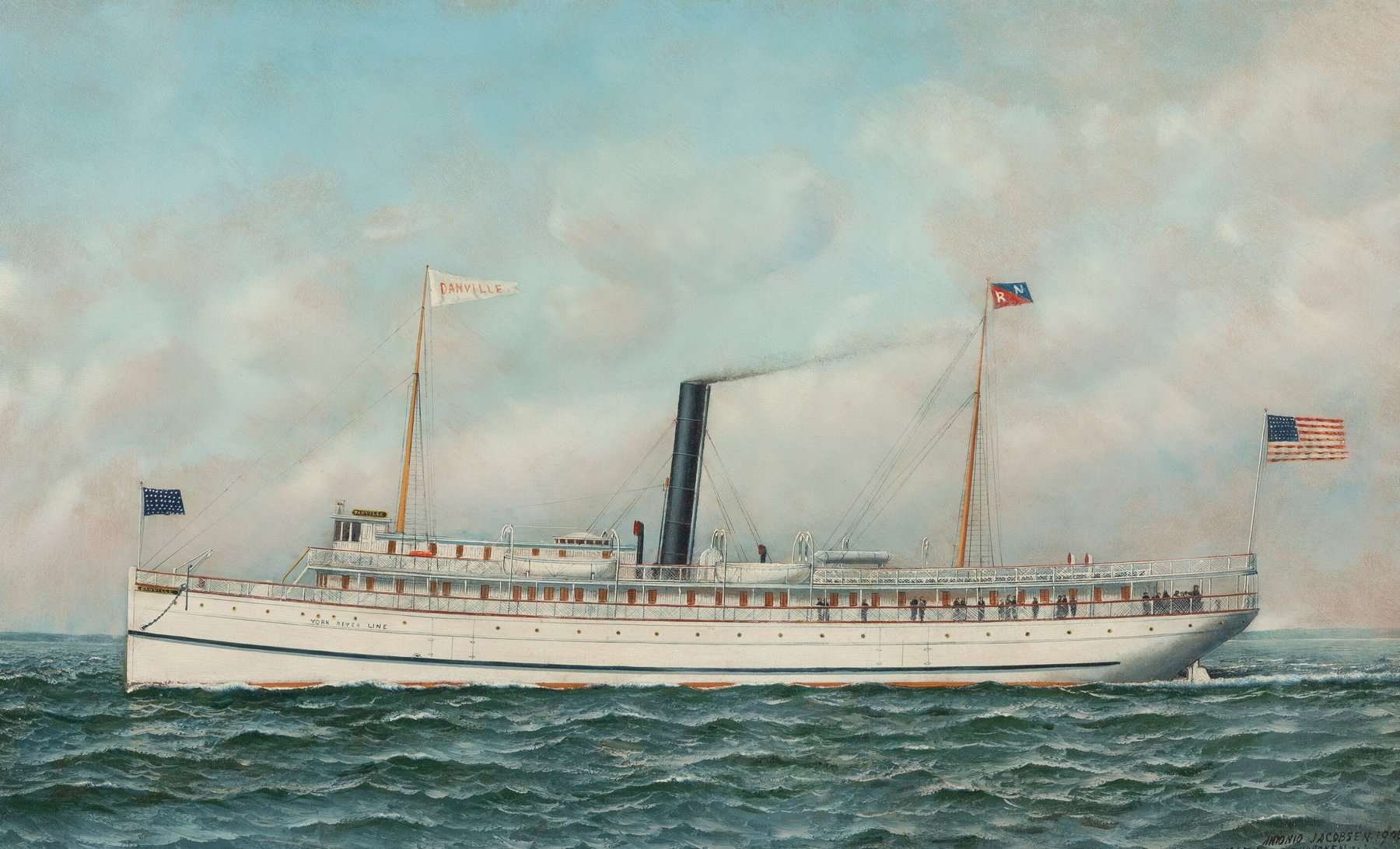 S.S. Danville, by Antonio Jacobsen, public domain