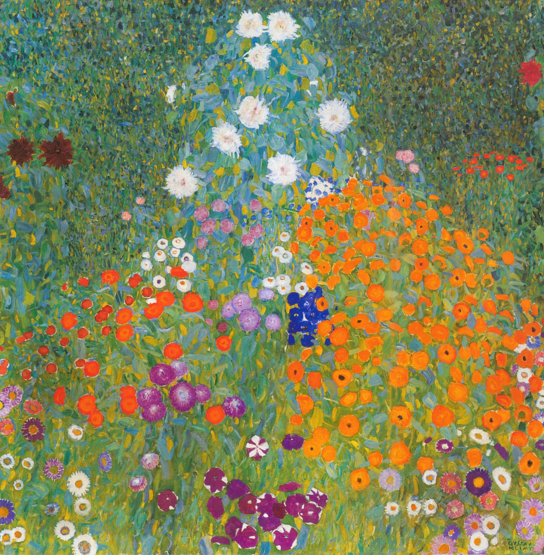 Cottage Garden, by Gustav Klimt, public domain