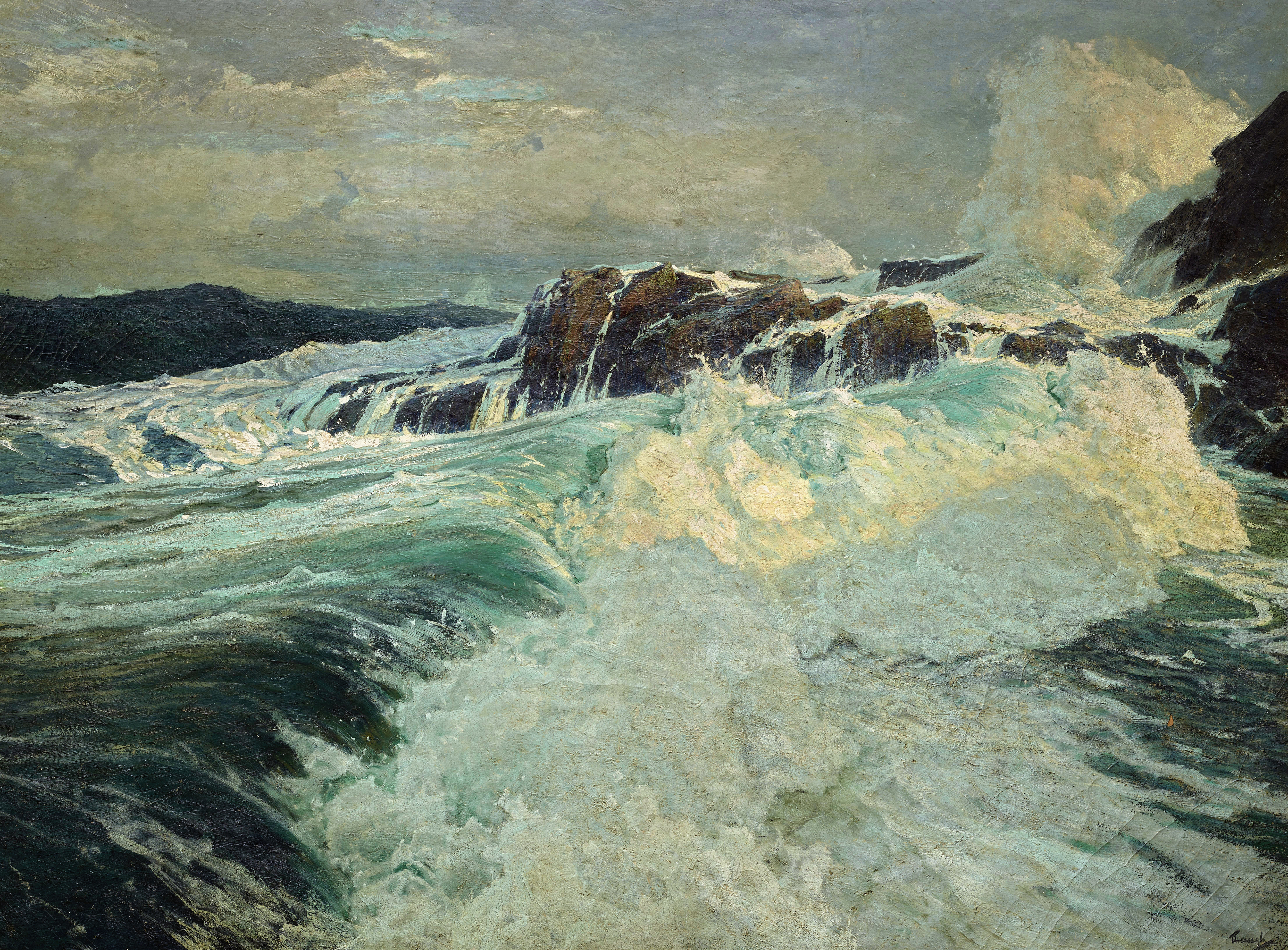 Roaring Main, 1909, by Frederick Judd Waugh, public domain