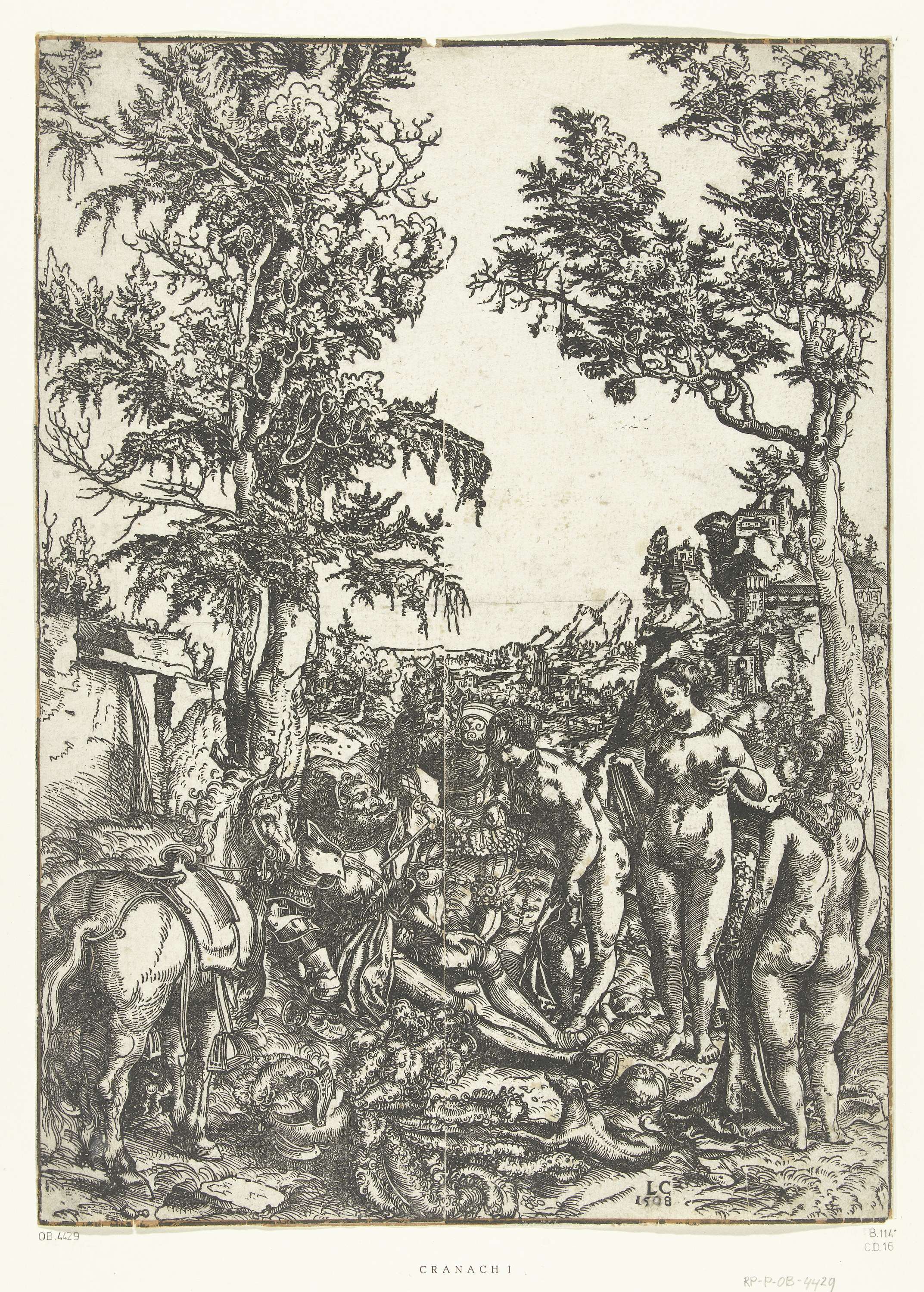 Oordeel van Paris, by Lucas Cranach (I), public domain
