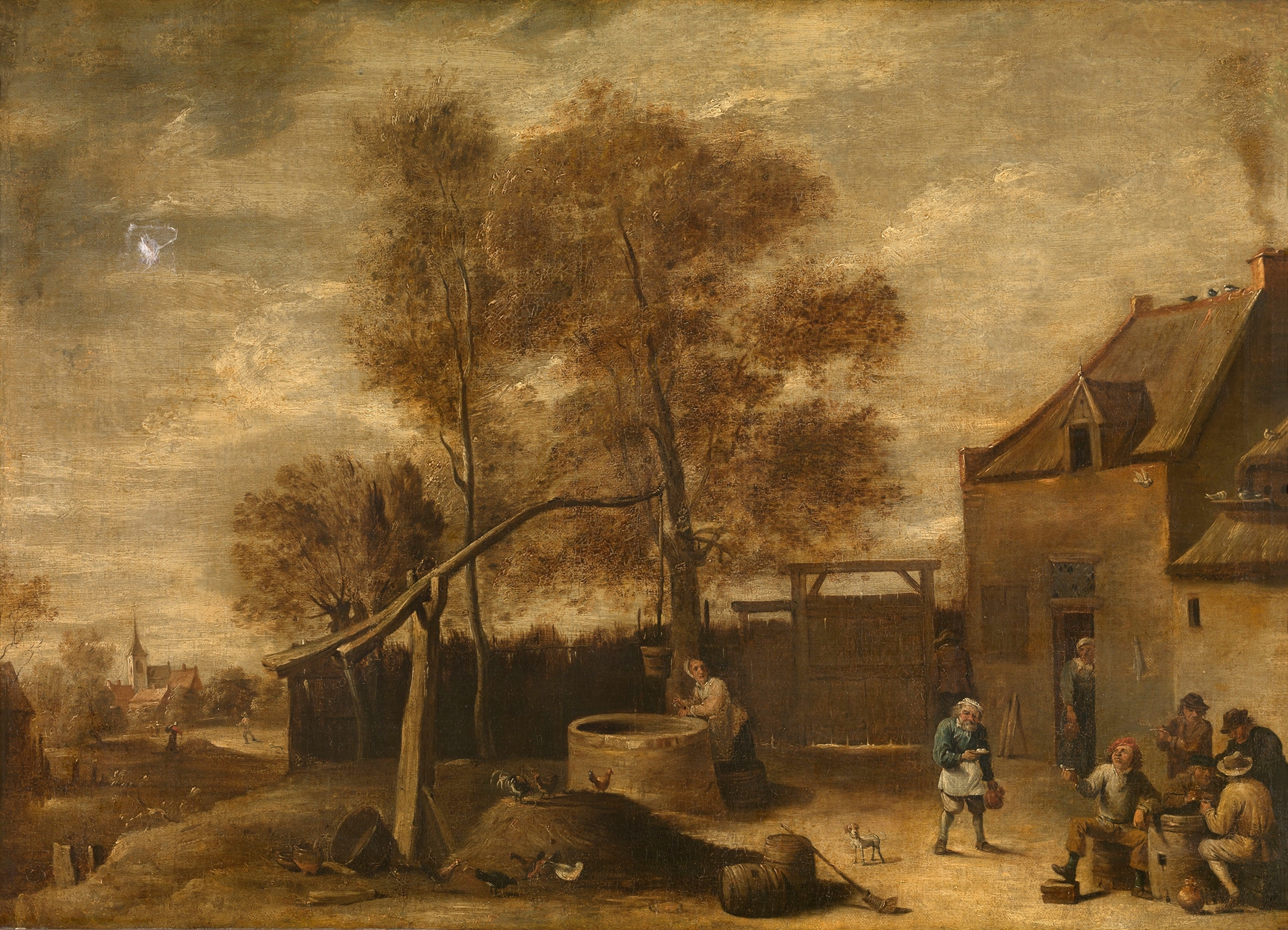 In the Farmyard, by David Teniers the Younger, public domain