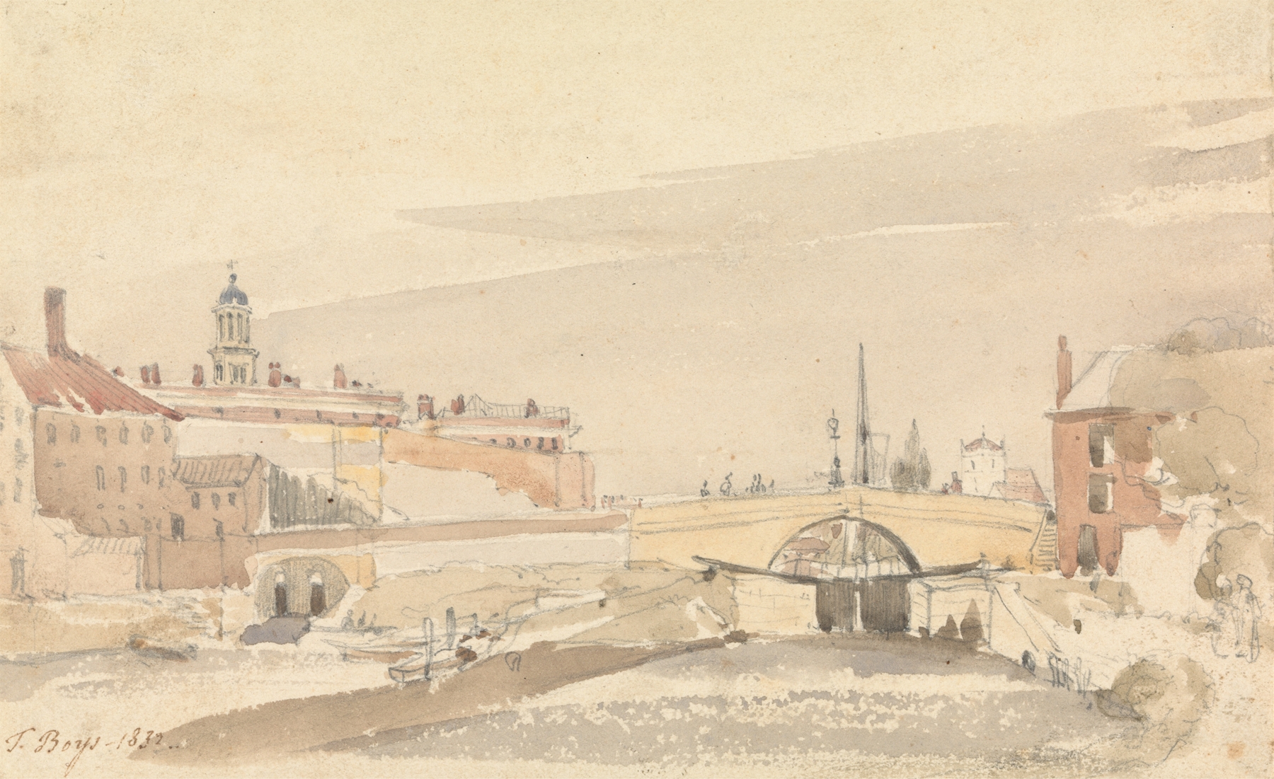 The Castle Mills Bridge, York, by Thomas Shotter Boys, public domain