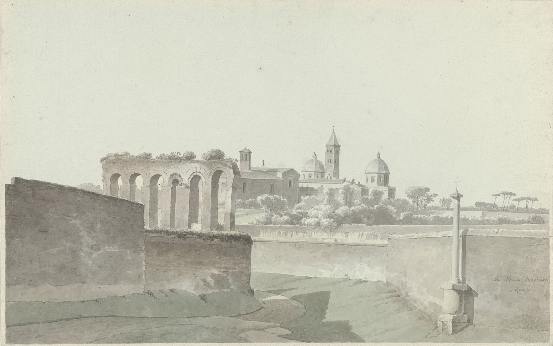 The Basilica of Santa Maria Maggiore in Rome, by Josephus Augustus Knip, public domain