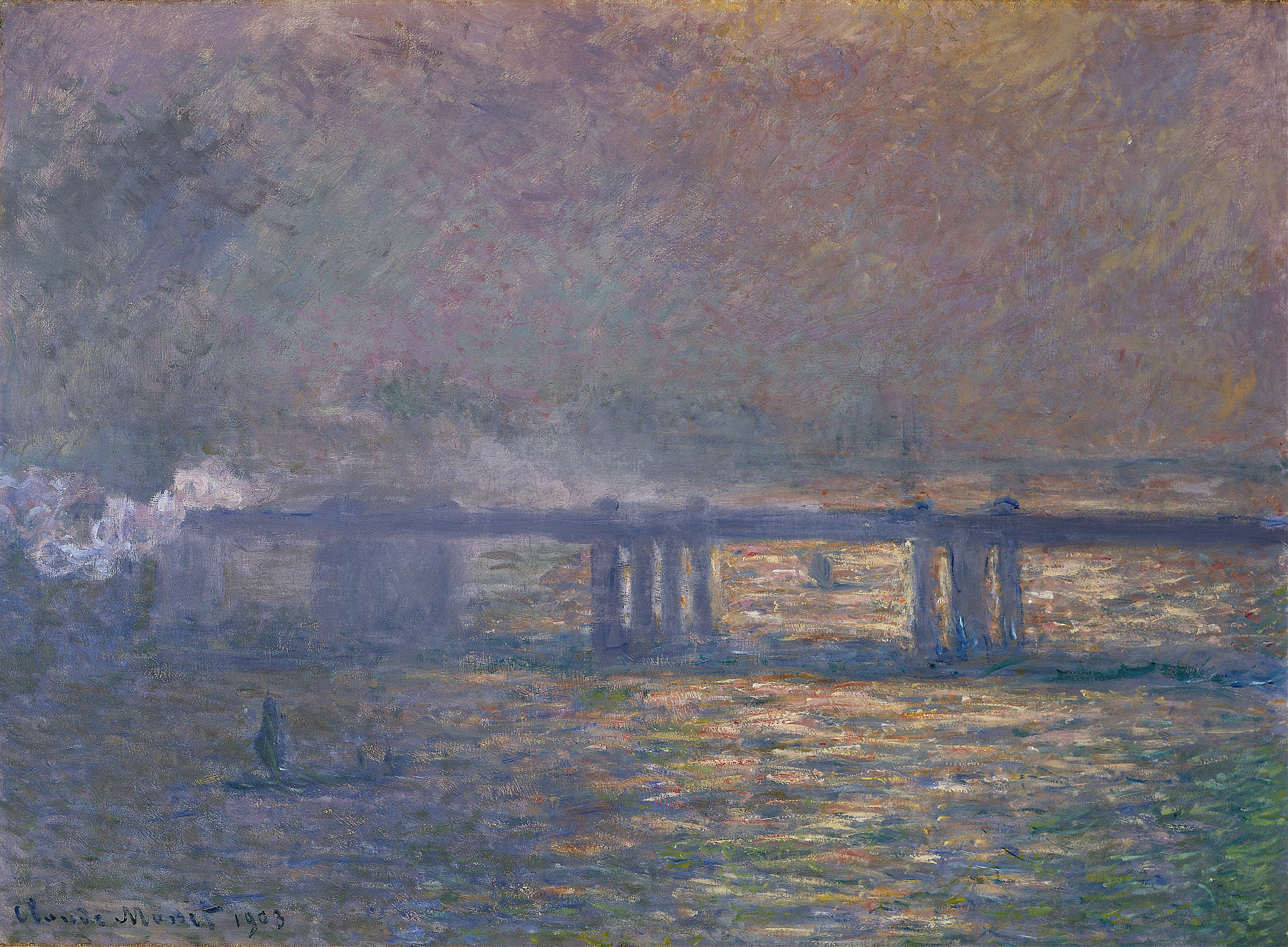 Charing Cross Bridge, by Claude Monet, public domain