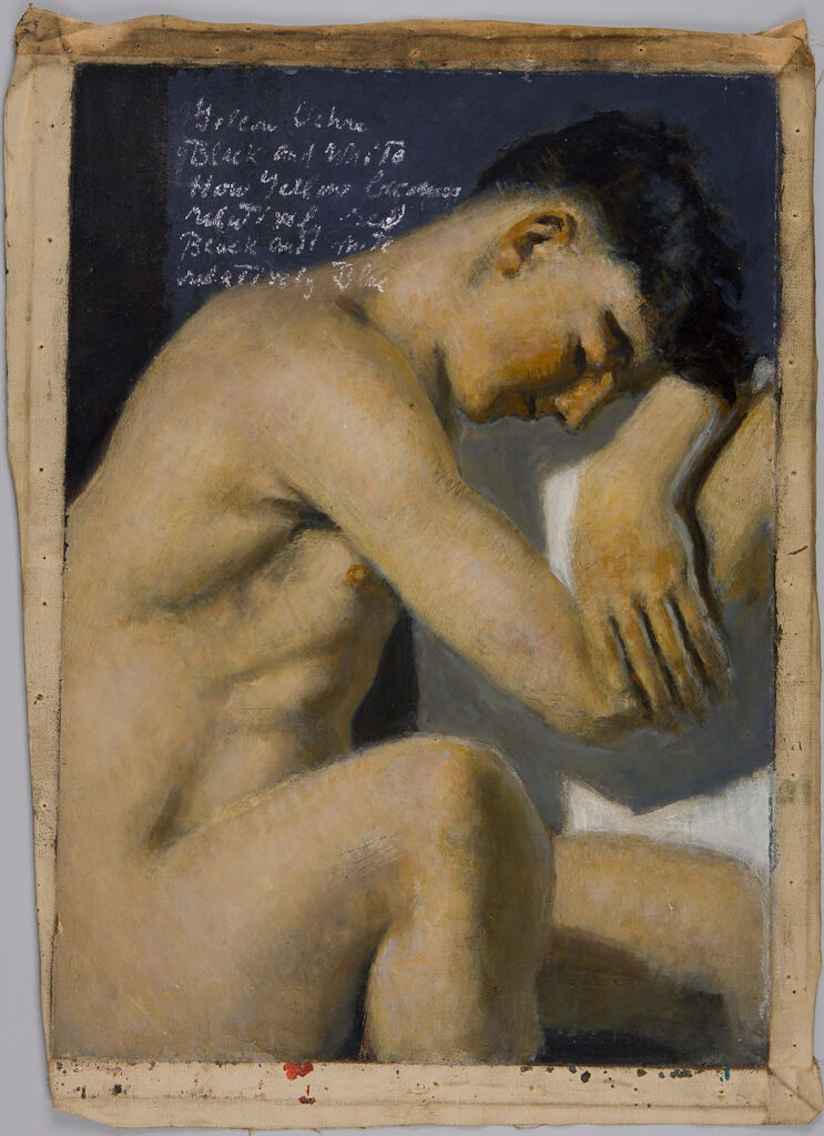 Portrait of a Seated Young Man, Head on Arms, by Denman Waldo Ross, public domain