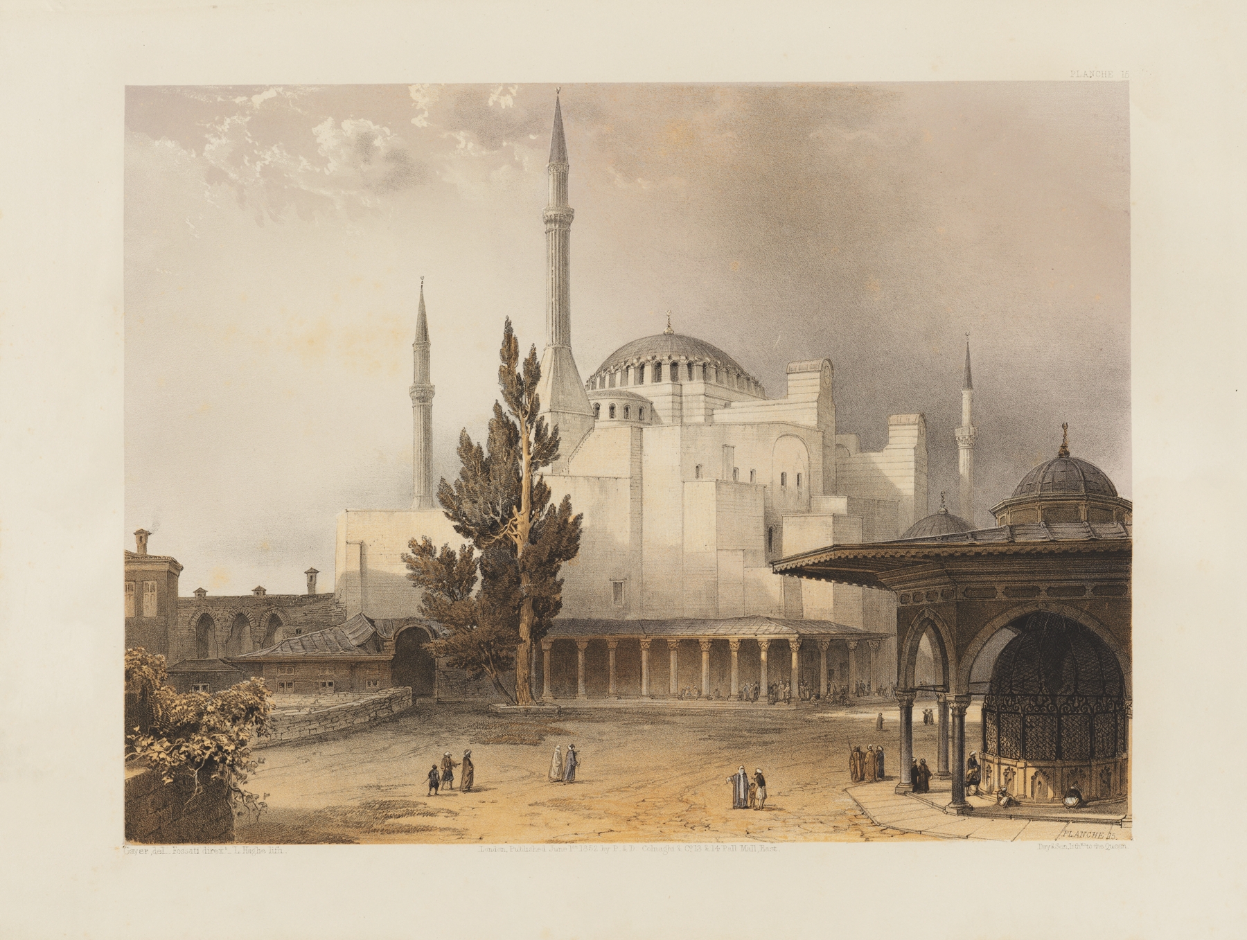 Aya Sofia, Constantinople; as recently restored by order of H. M. the sultan Abdul-Medjid Pl.15, by Gaspare Fossati, public domain