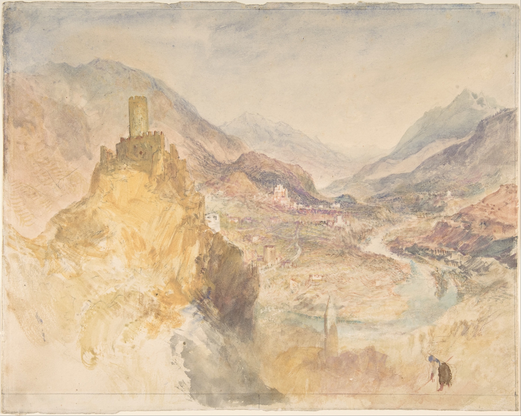 Landscape of Chatel Argent and the Val d’Aosta, oil on canvas by Joseph Mallord William Turner