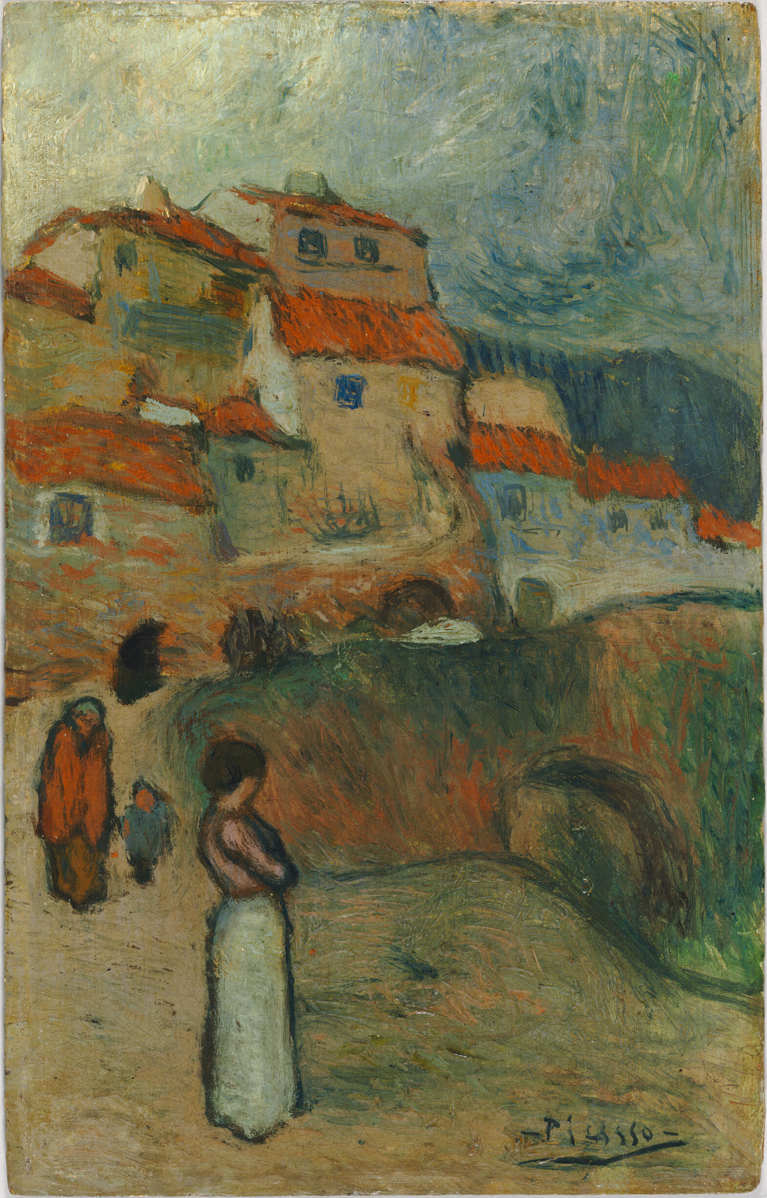 Spanish Village, by Pablo Ruiz Picasso, public domain