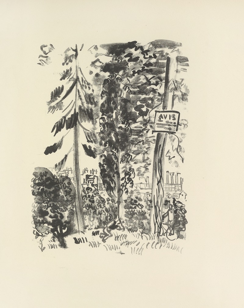 Raoul Dufy's 'Le poète assassiné Pl.12' features vibrant colors and dynamic forms.