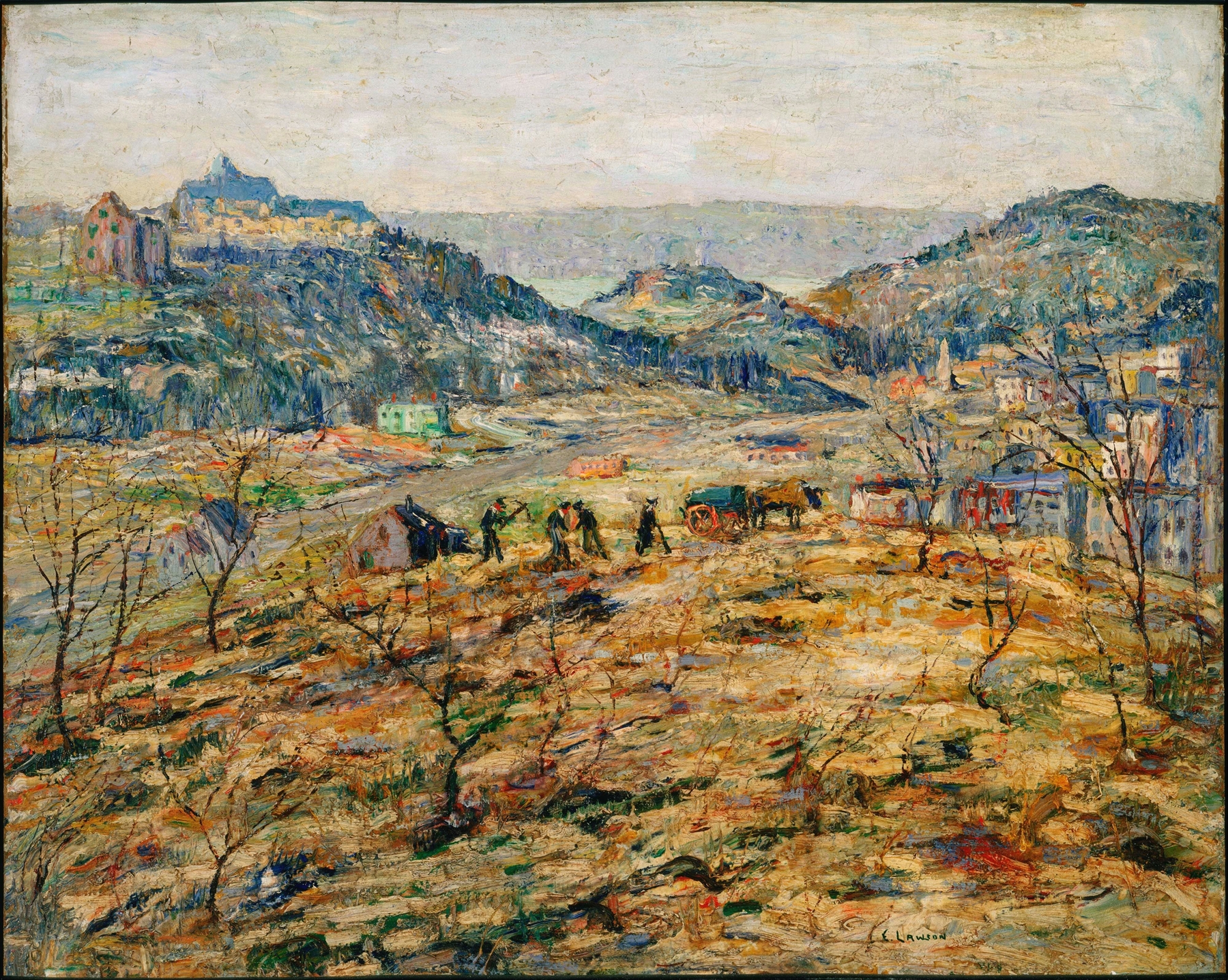 City Suburbs, by Ernest Lawson, public domain