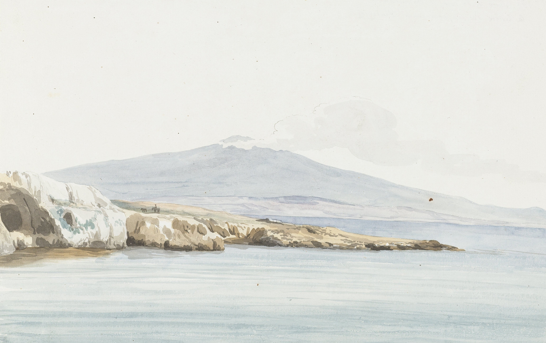 Landscape depicting the river Porcari by Abraham-Louis-Rodolphe Ducros, oil painting