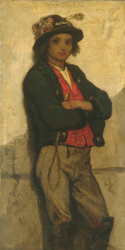 A portrait of a young Italian boy by William Morris Hunt.