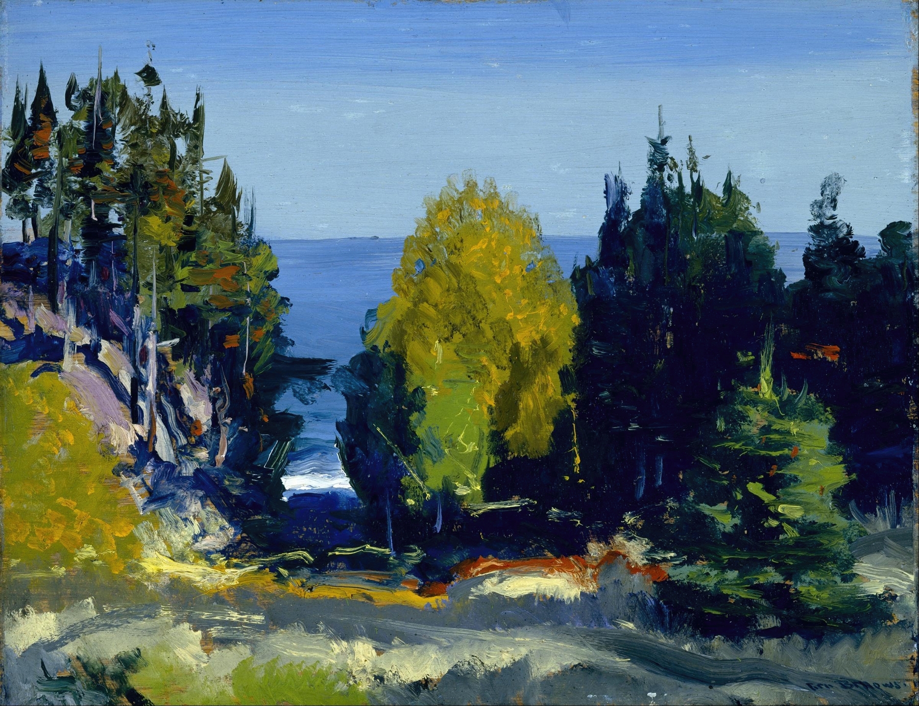 The Grove – Monhegan, by George Wesley Bellows, public domain