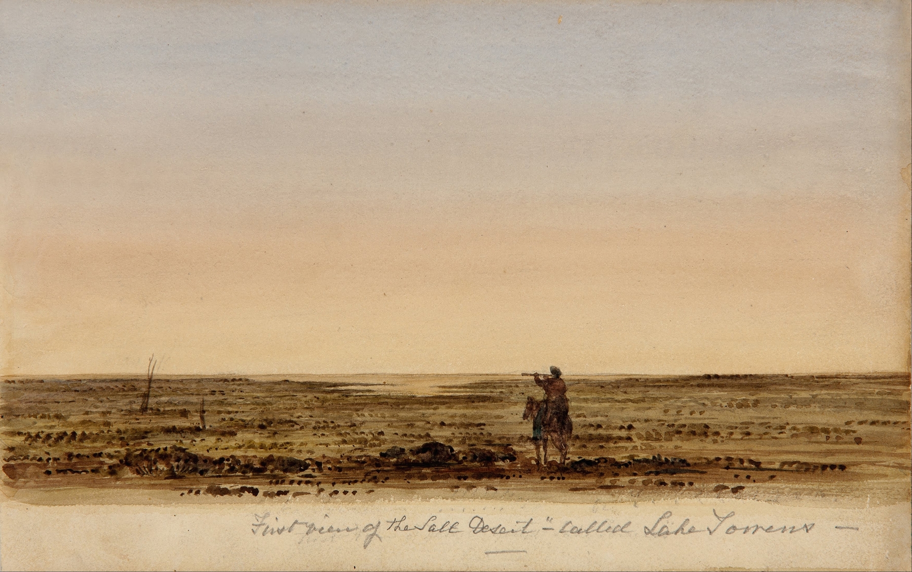 Salt desert landscape, 1843, by Edward Charles Frome