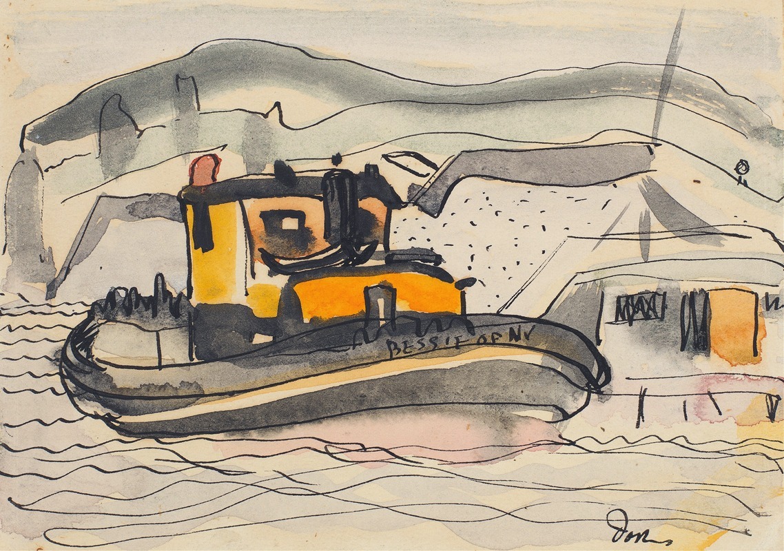 Arthur Dove's 'Study for The ‘Bessie’ of New York' showcases abstract forms and vibrant colors.