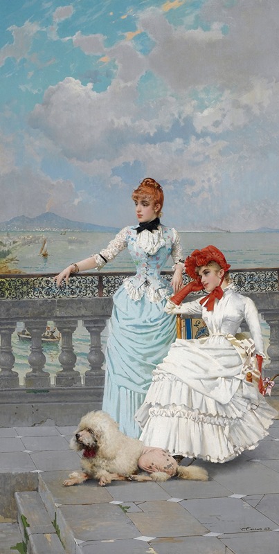 A captivating portrait of women in traditional Neapolitan attire.