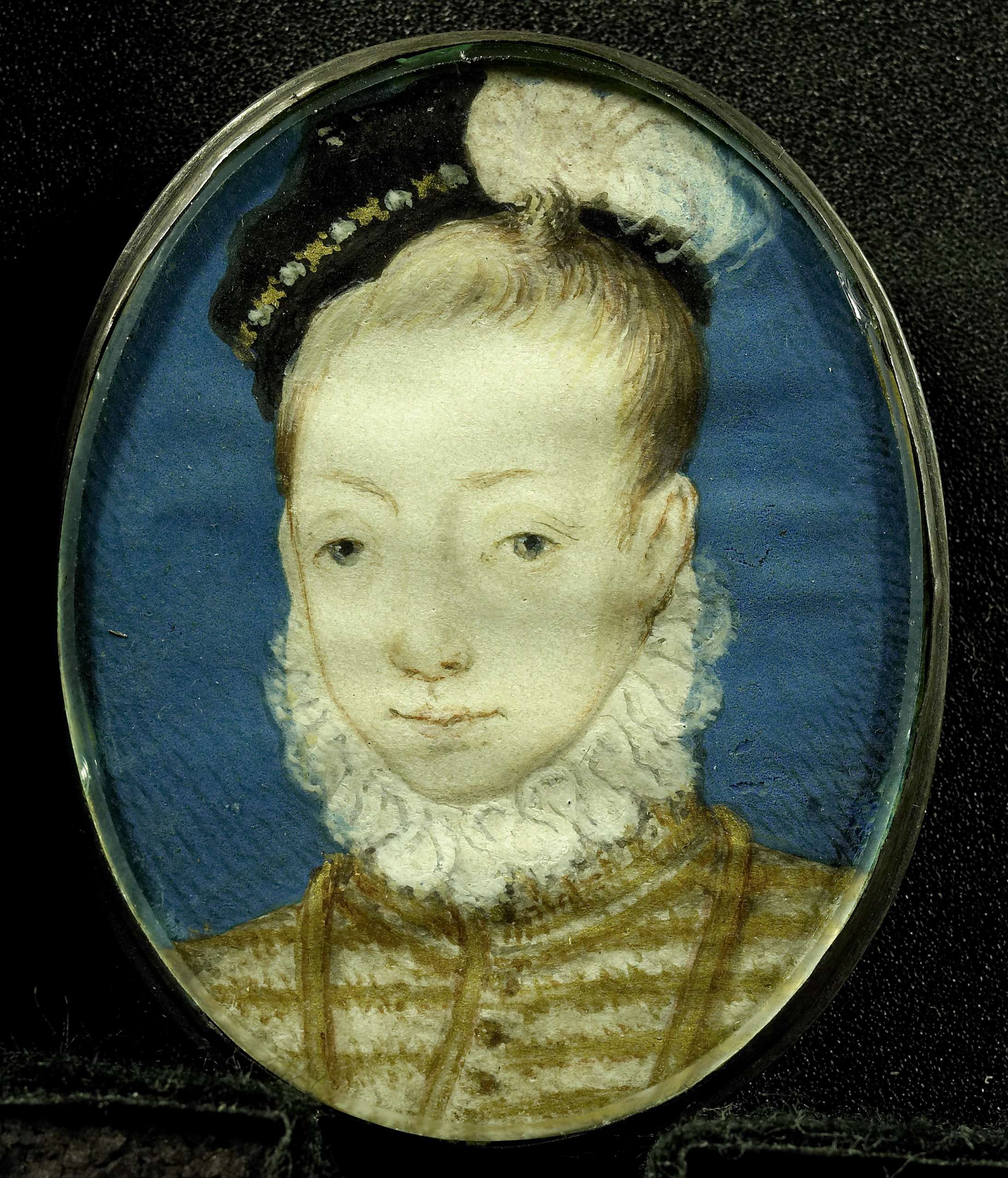 Jacobus Stuart, a boy in regal attire, parchment medium, unknown artist