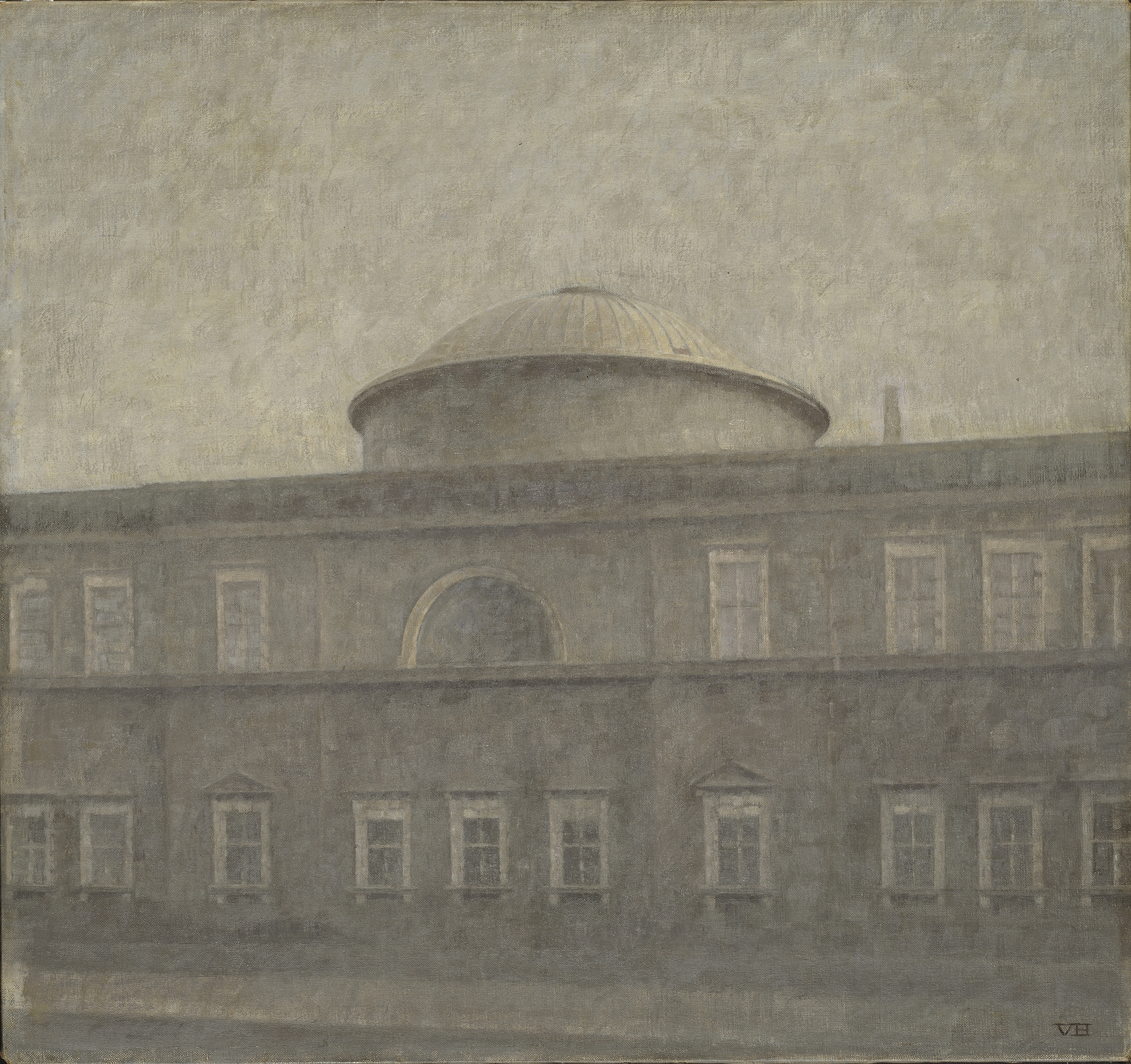 Interior of The Royal Palace Church in Copenhagen, oil on canvas by Vilhelm Hammershøi