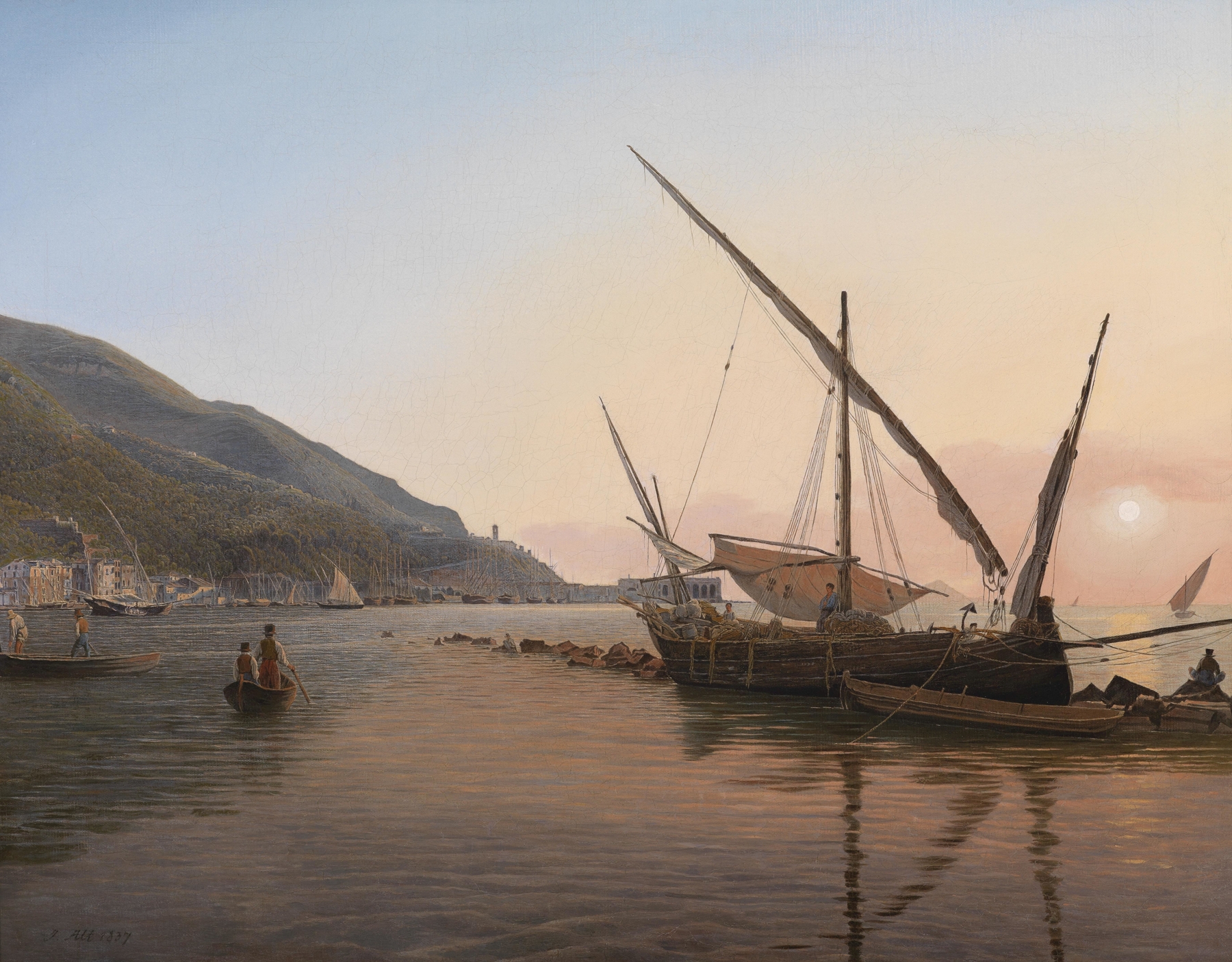 Castellamare am Golf von Neapel, by Jakob Alt, public domain