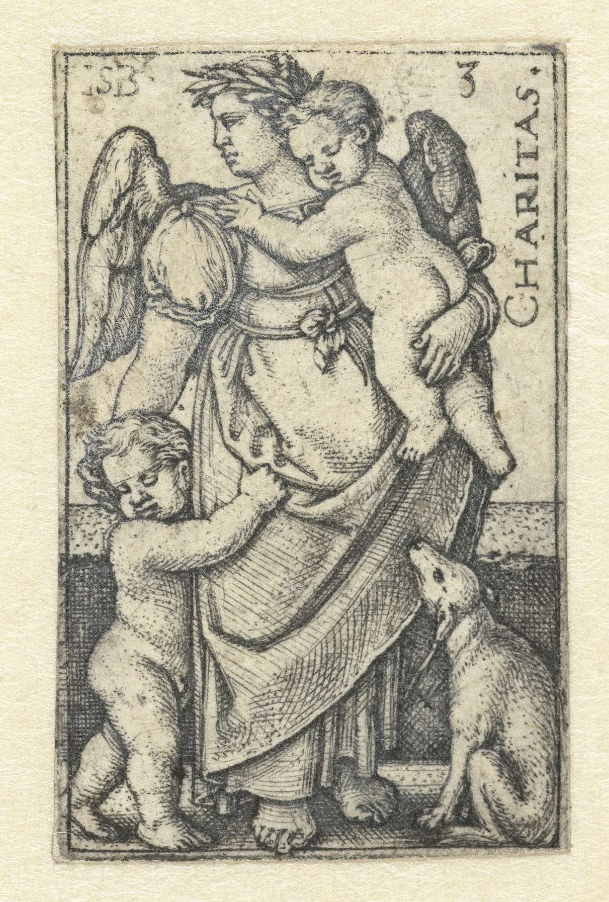 Liefde (Caritas), by Hans Sebald Beham, public domain