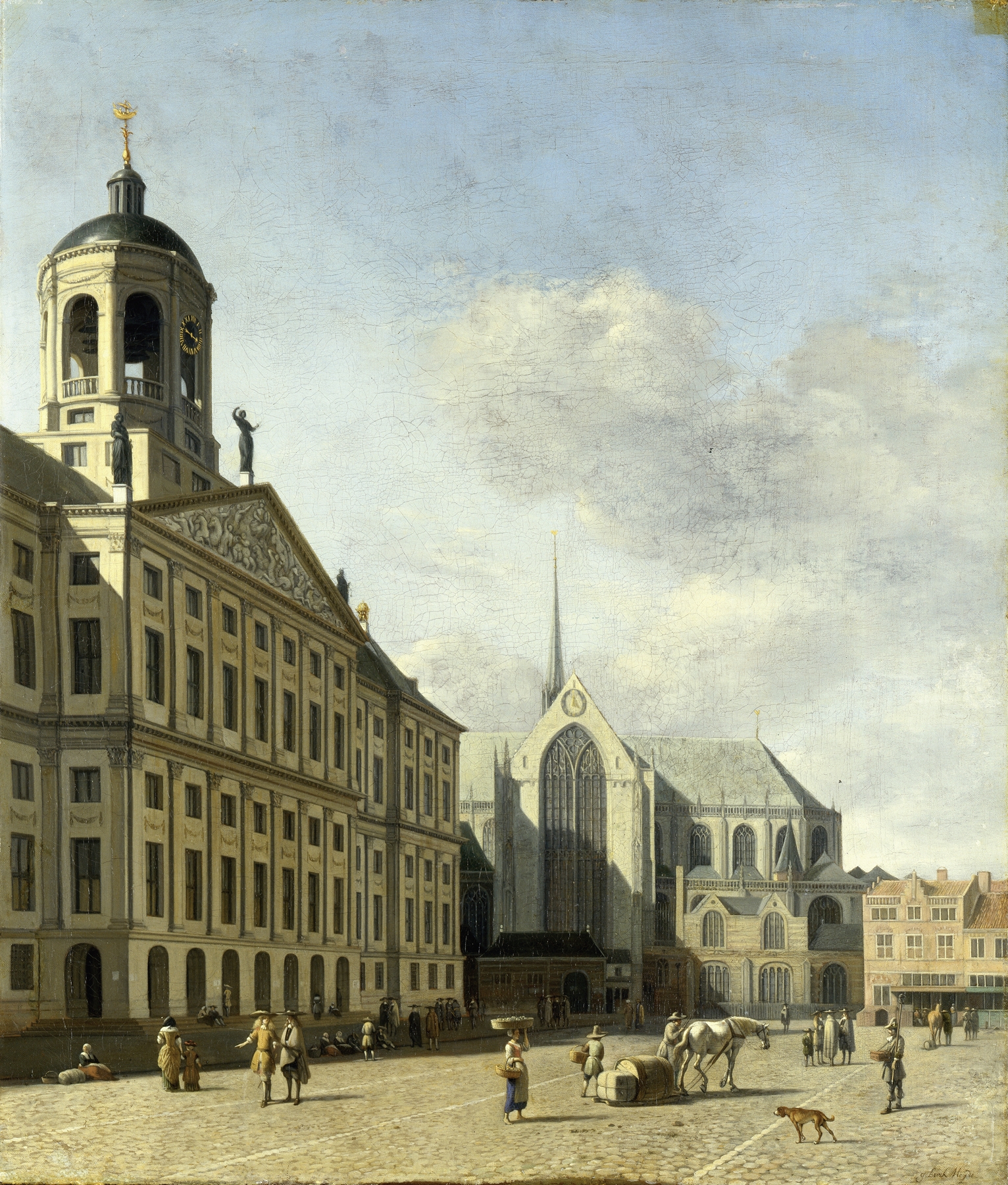 The Town Hall in Amsterdam, oil on canvas by Gerrit Adriaensz. Berckheyde