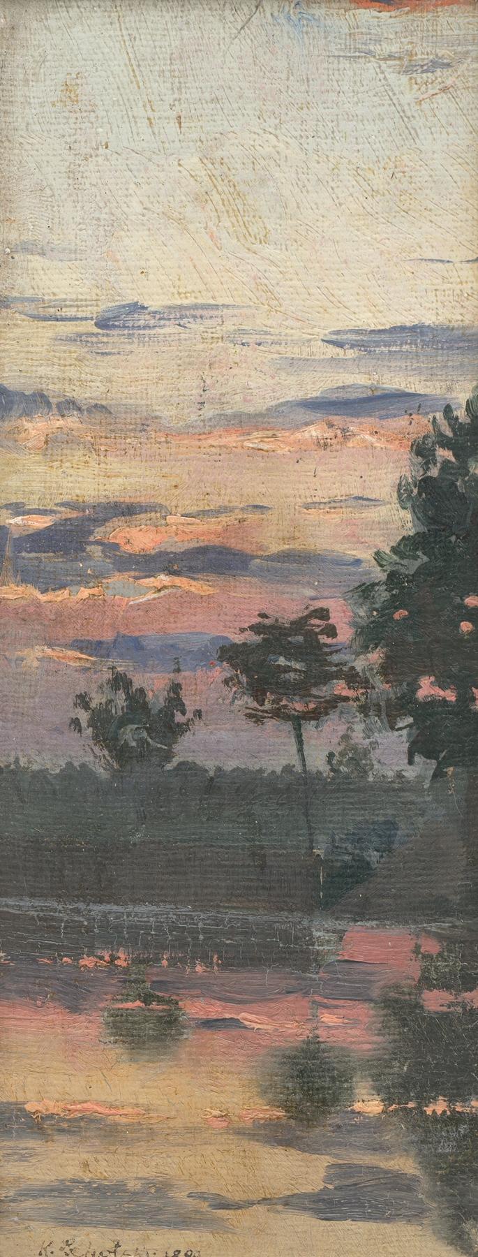 Study of an Early Evening Landscape, by Karol Miloslav Lehotský, public domain