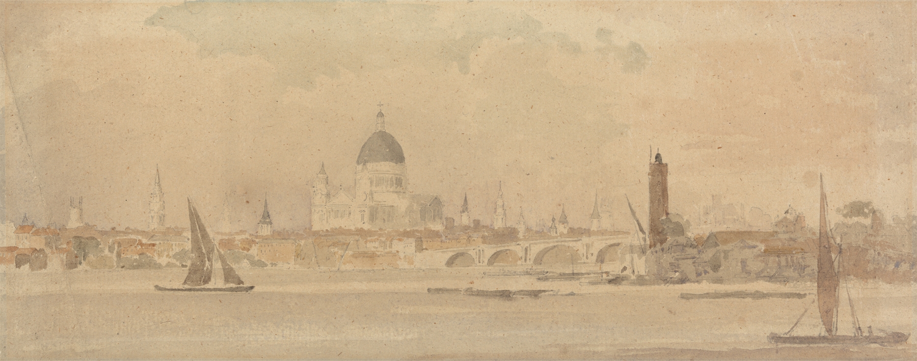 St. Paul’s and Blackfriars Bridge, Impressionism by Amelia Long