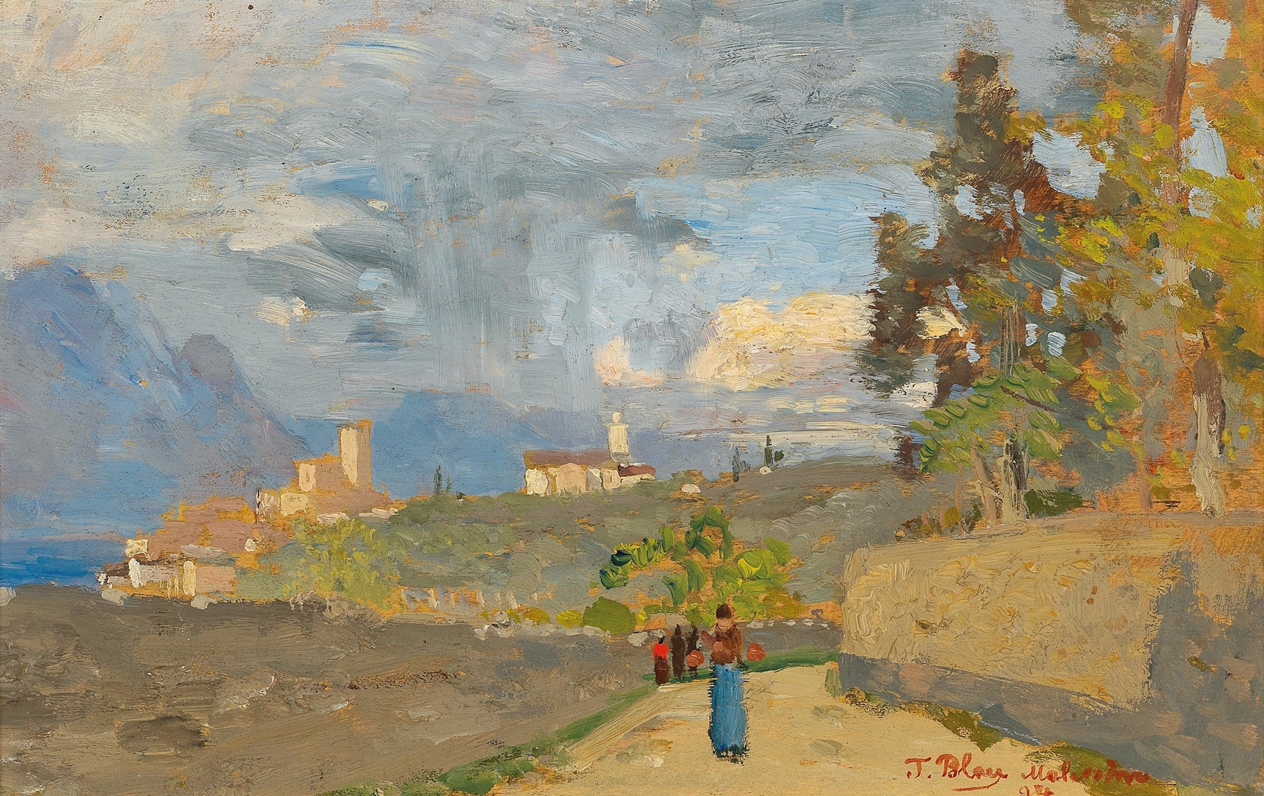 Malcesine, by Tina Blau, public domain