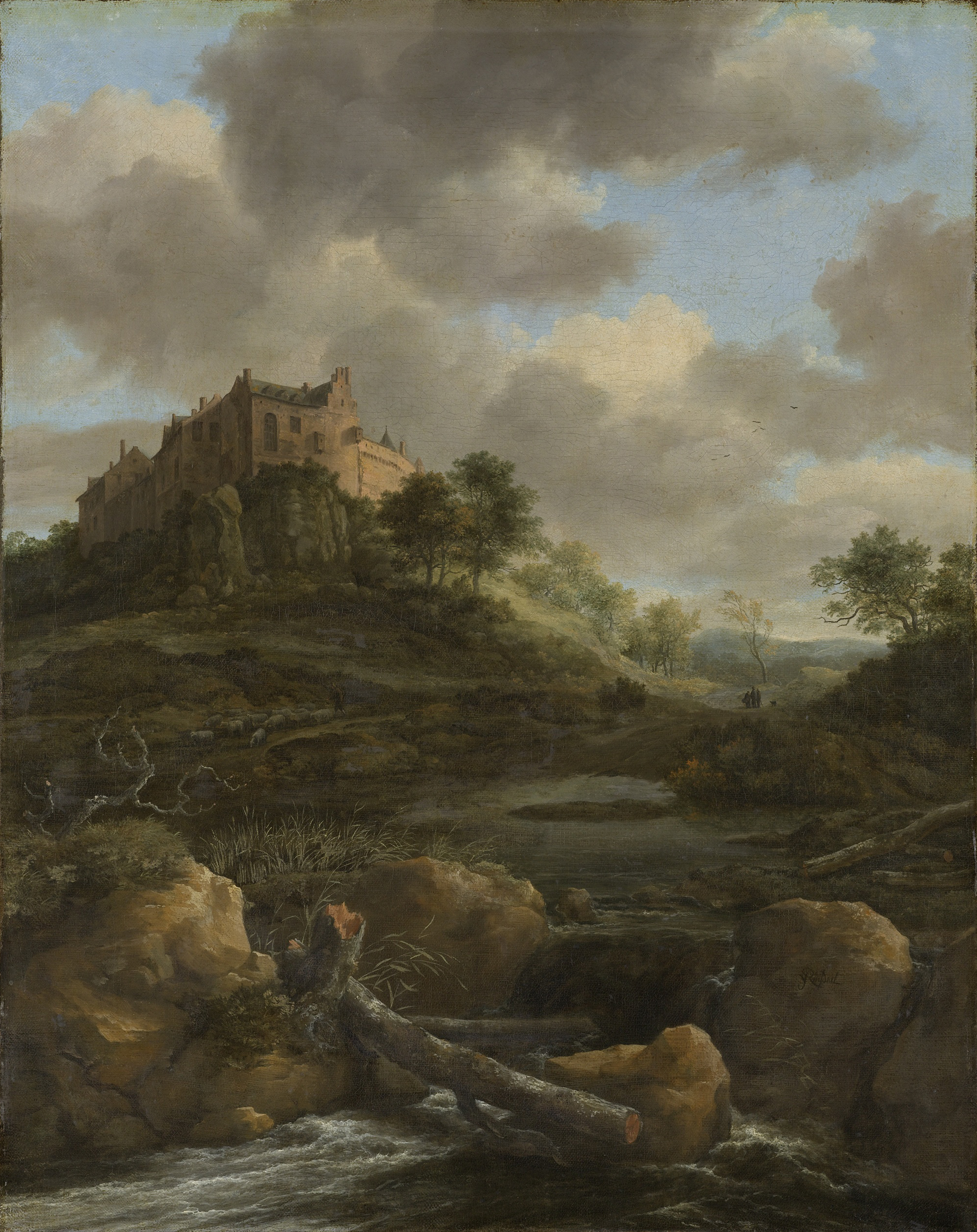 Bentheim Castle, by Jacob Isaacksz van Ruisdael, public domain