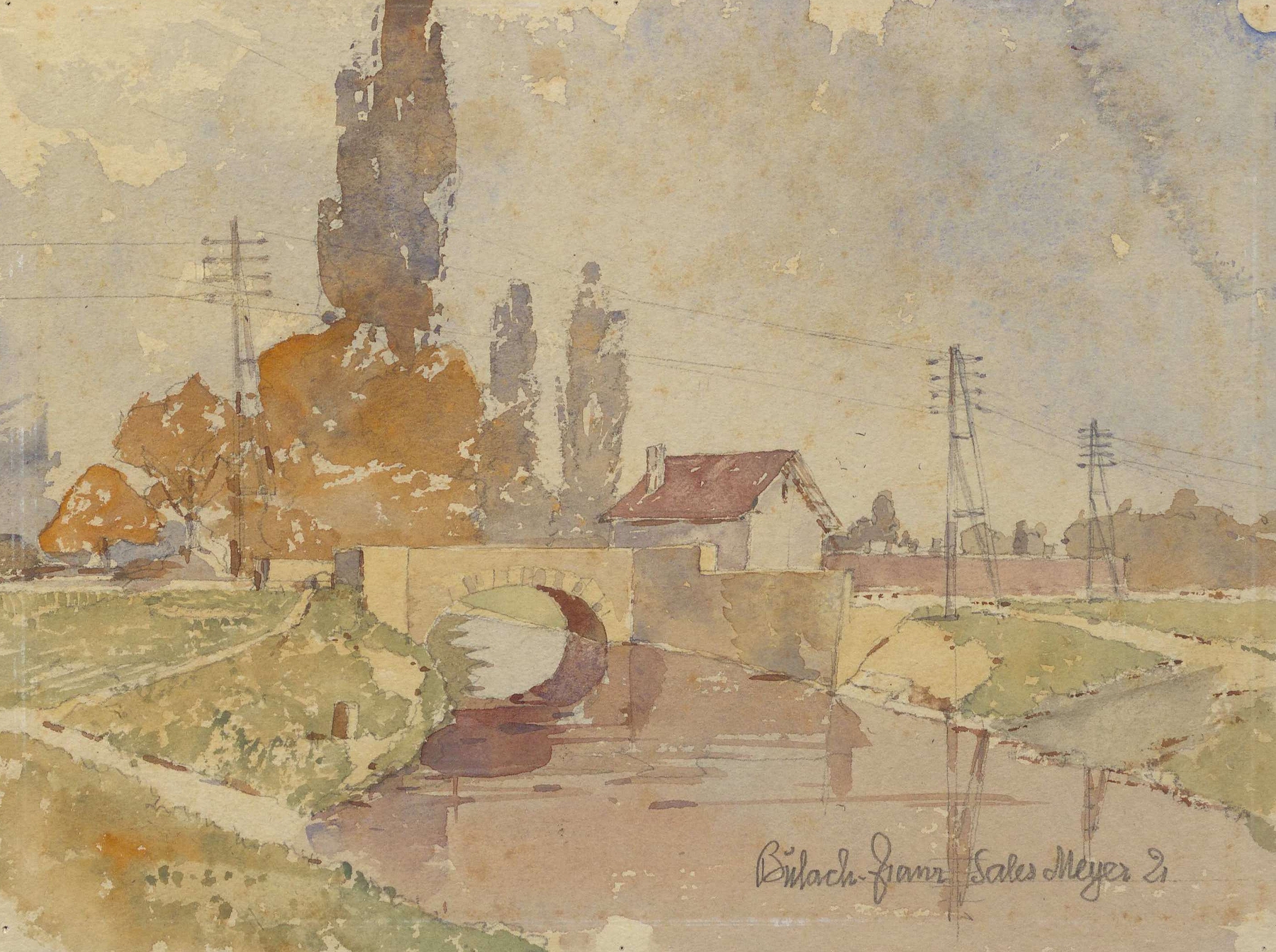 Landscape by Franz Sales Meyer, 1921, modernism