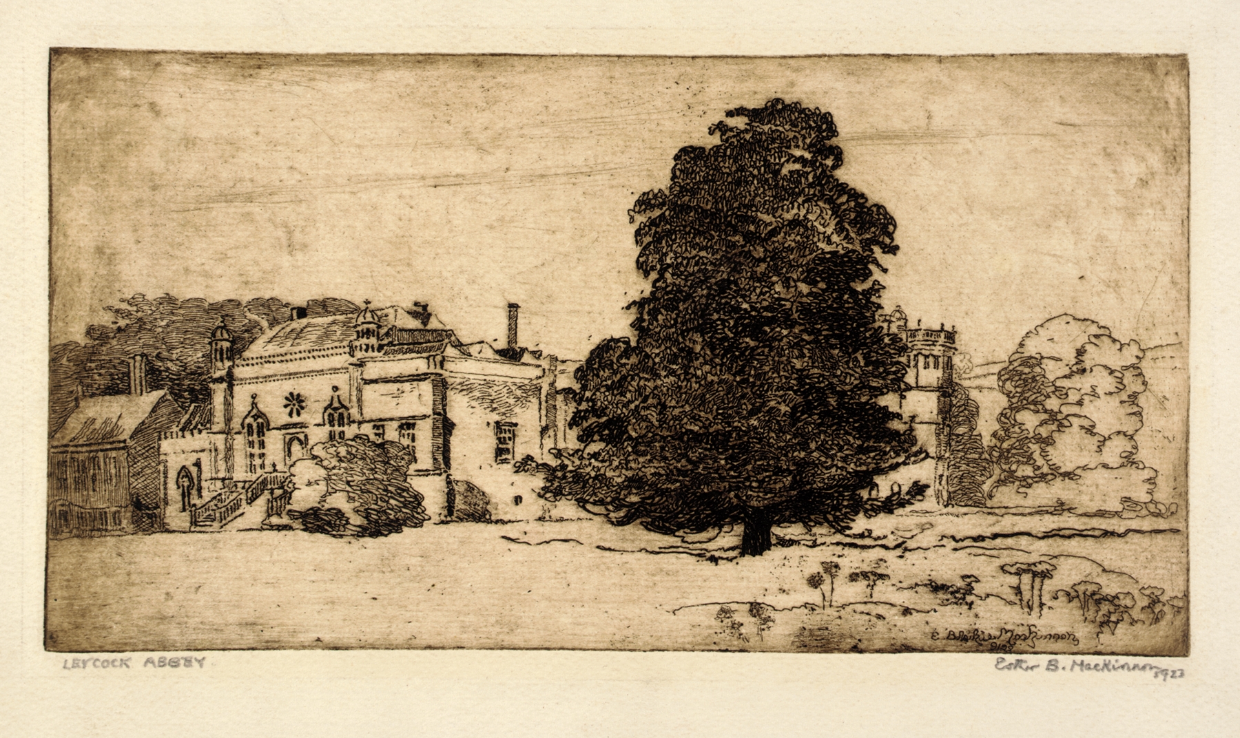 Leycock Abbey, by Esther Blaikie MacKinnon, public domain