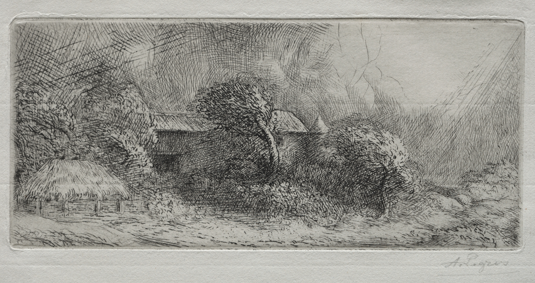 Chailli; effet d’orage, by Alphonse Legros, public domain