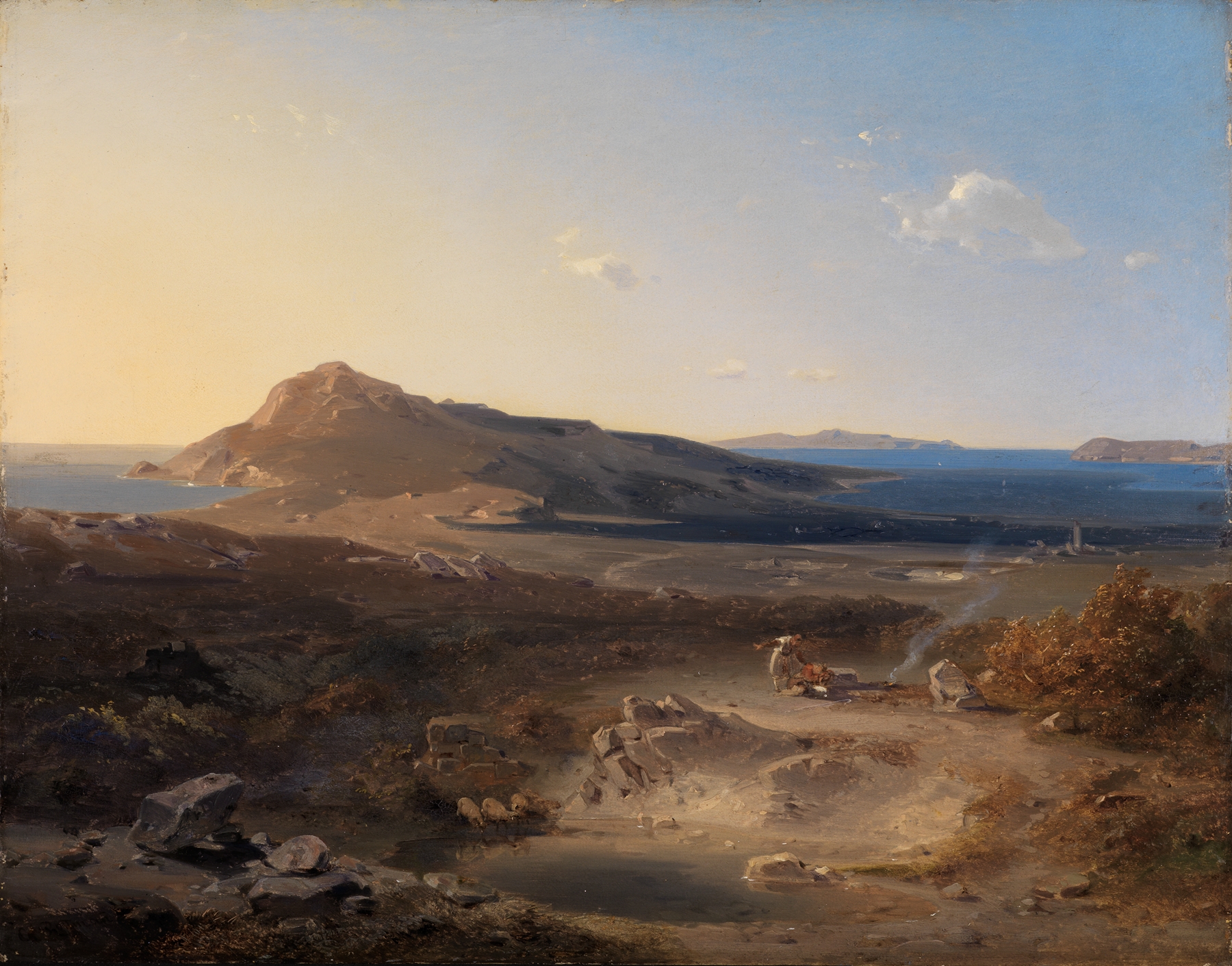Landscape with ancient ruins on Delos by Carl Rottmann, oil painting