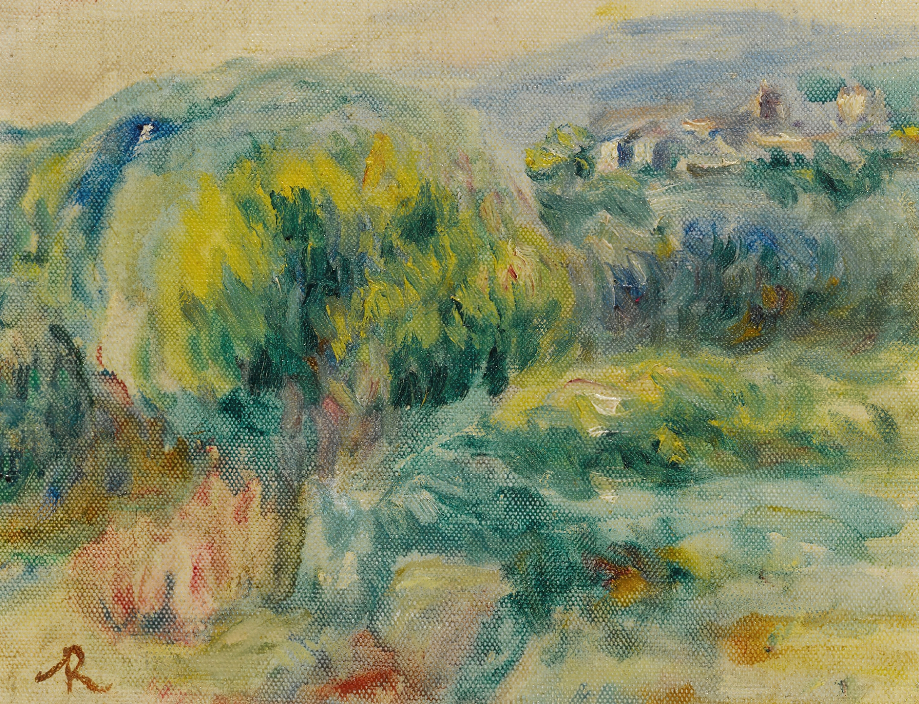 Paysage aux environs de Cagnes-Sur-Mer, by Pierre-Auguste Renoir, public domain