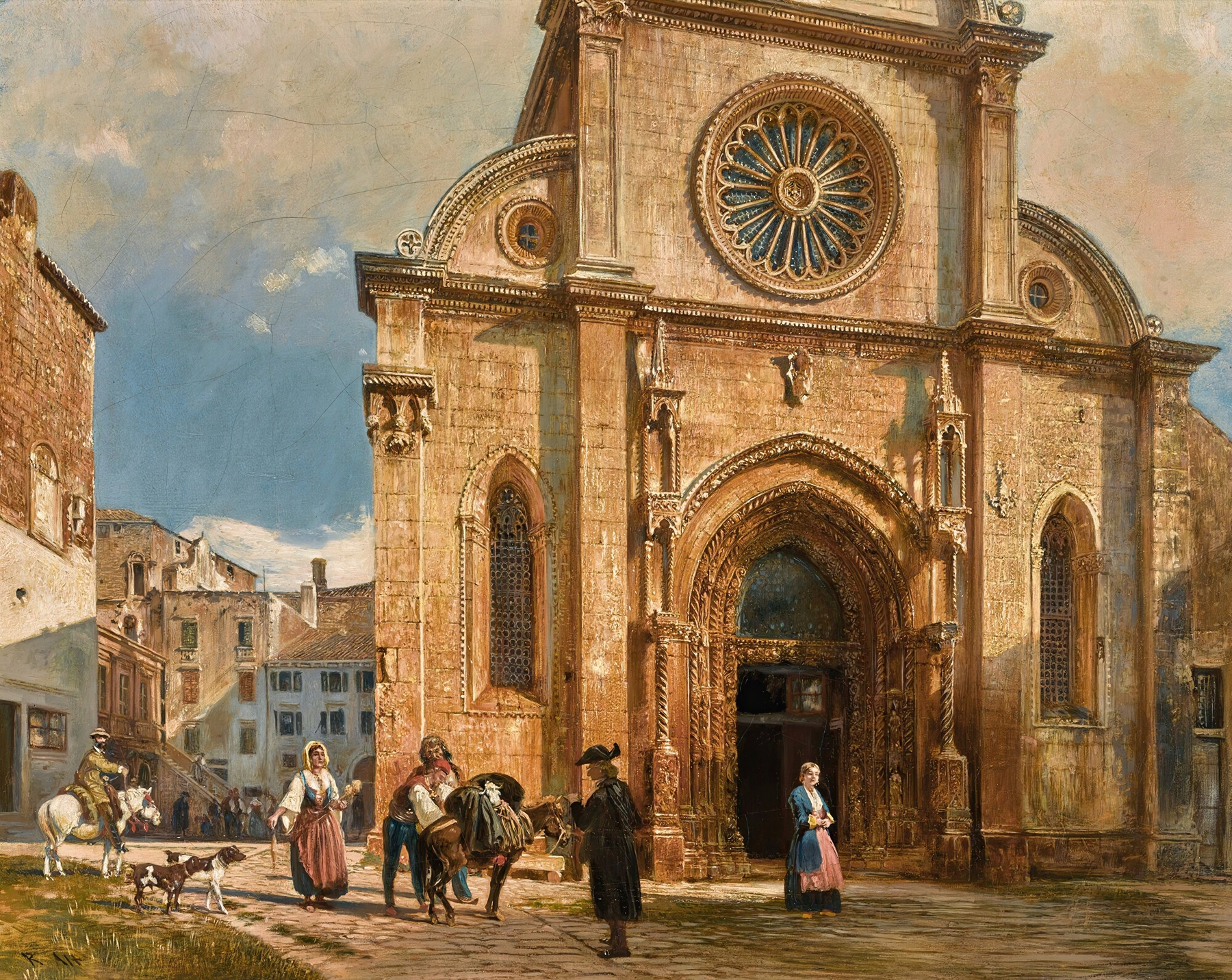 The Cathedral Of St James In Sebenico, by Rudolf von Alt, public domain