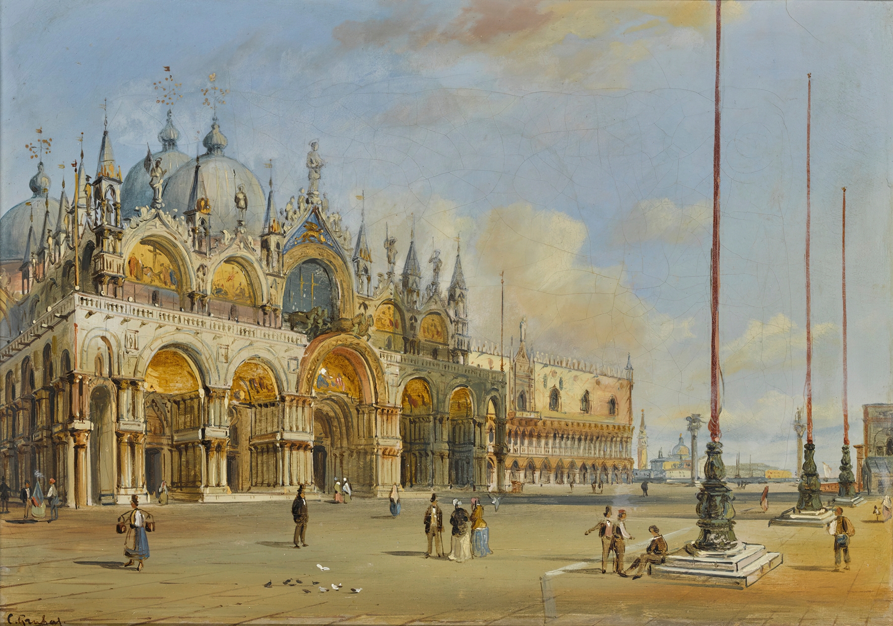 A View Of The Basilica Di San Marco, by Carlo Grubacs, public domain