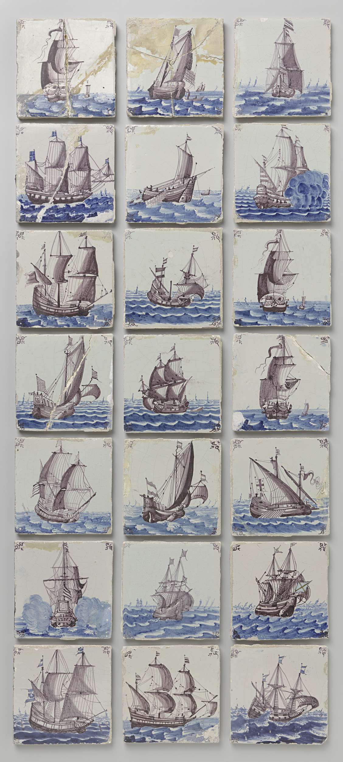 Decorative tiles from the Dutch Golden Age by Unknown Artist
